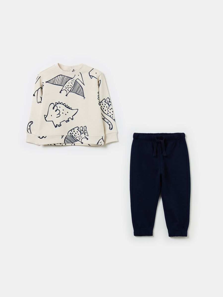 French terry jogging set with print_0