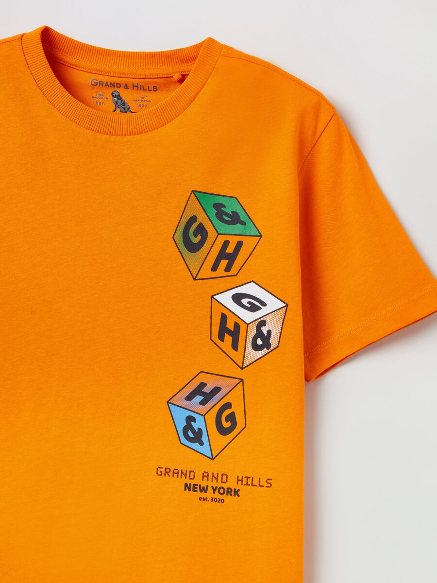 Grand&Hills print T-shirt_2