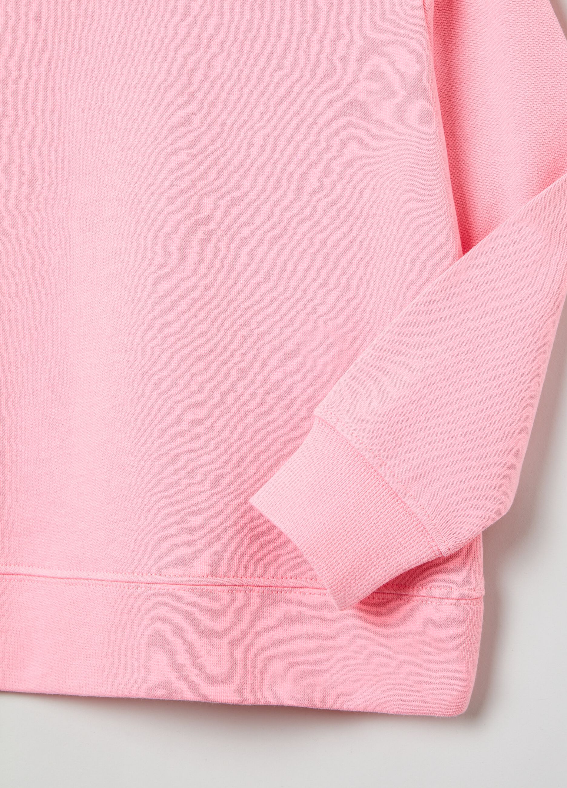 Solid colour cotton sweatshirt