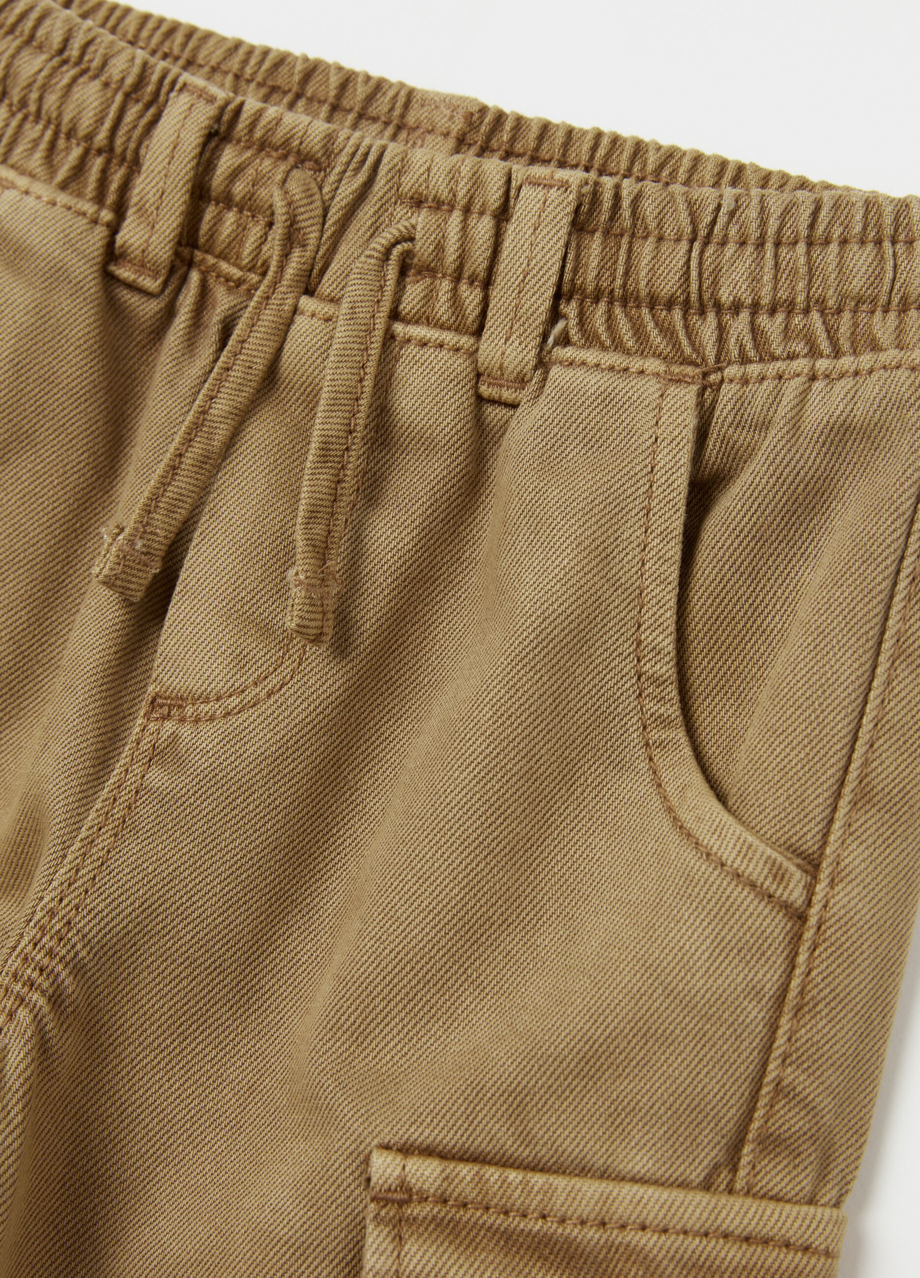 Cargo joggers in cotton and Lyocell