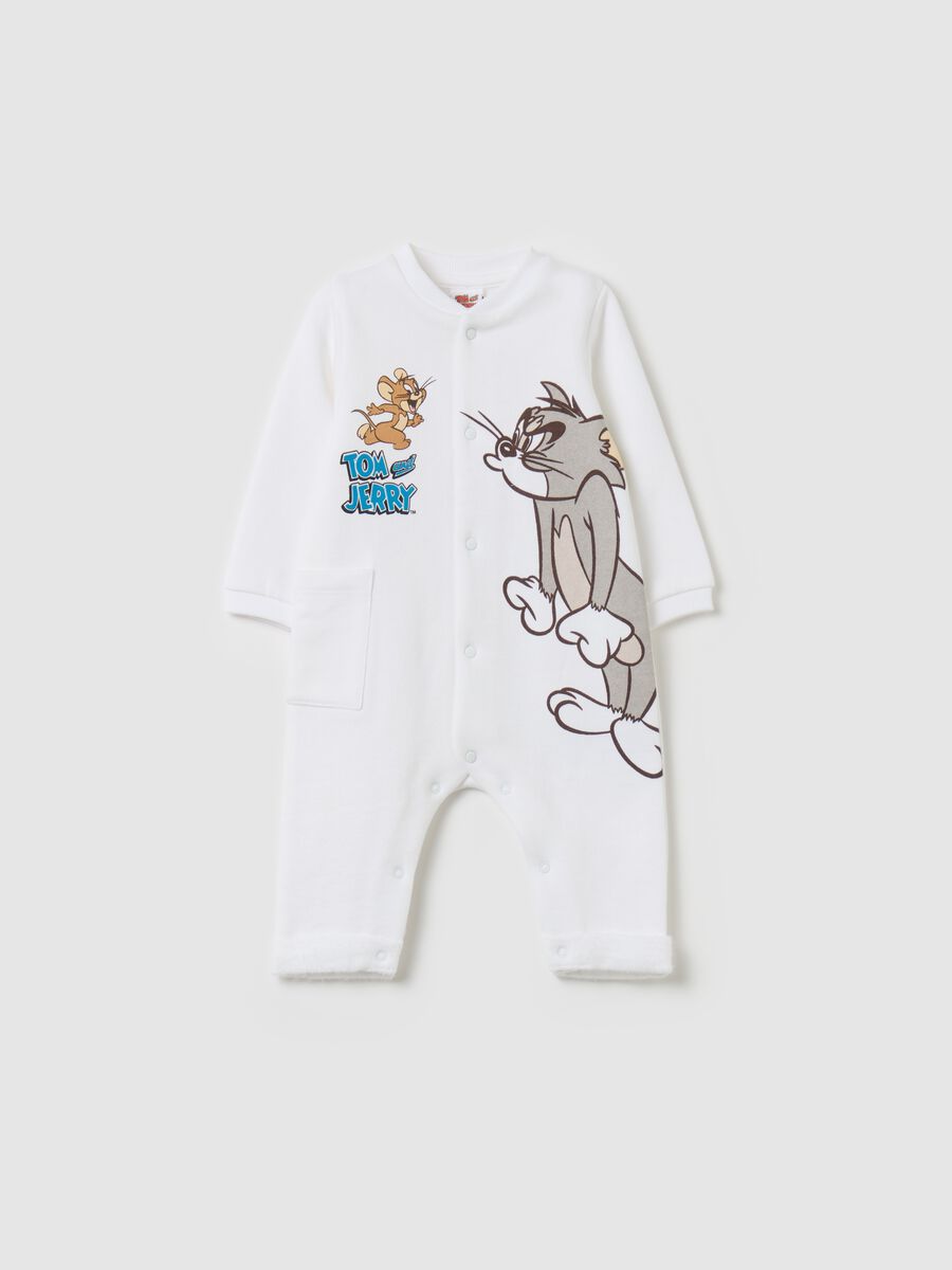 Organic cotton onesie with Tom & Jerry print_0