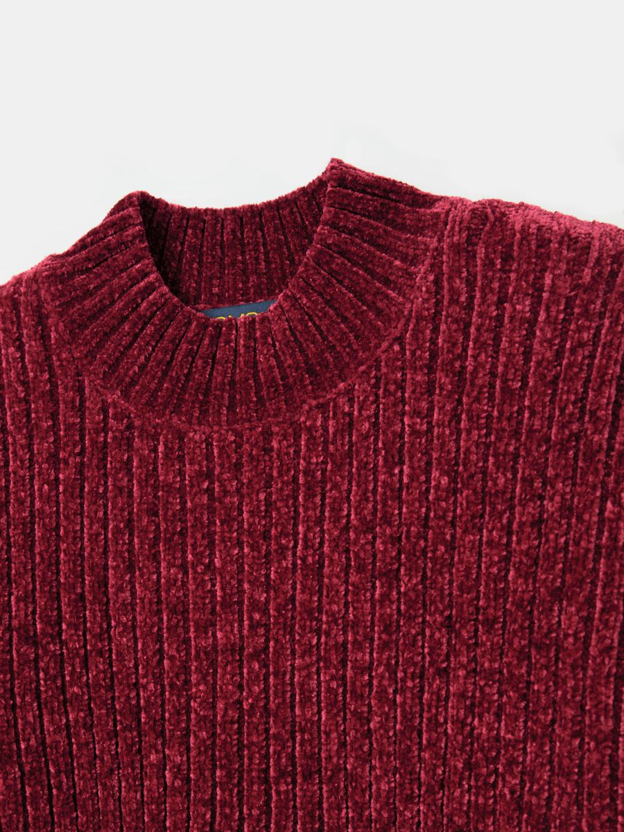 Chenille pullover with mock neck_5