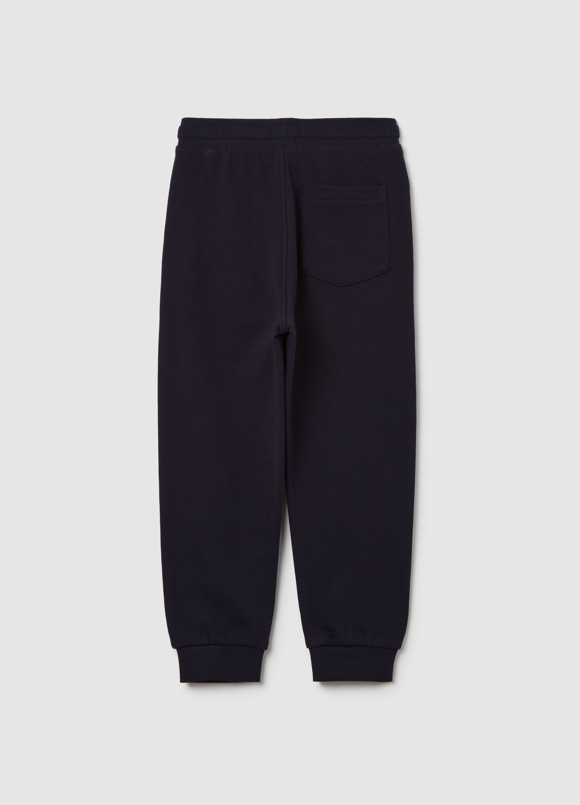 Fleece joggers with pockets and drawstring