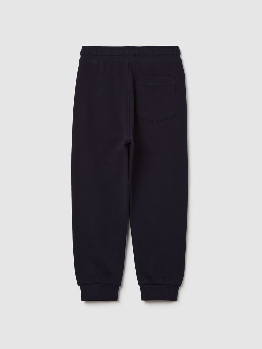 Fleece joggers with pockets and drawstring_1