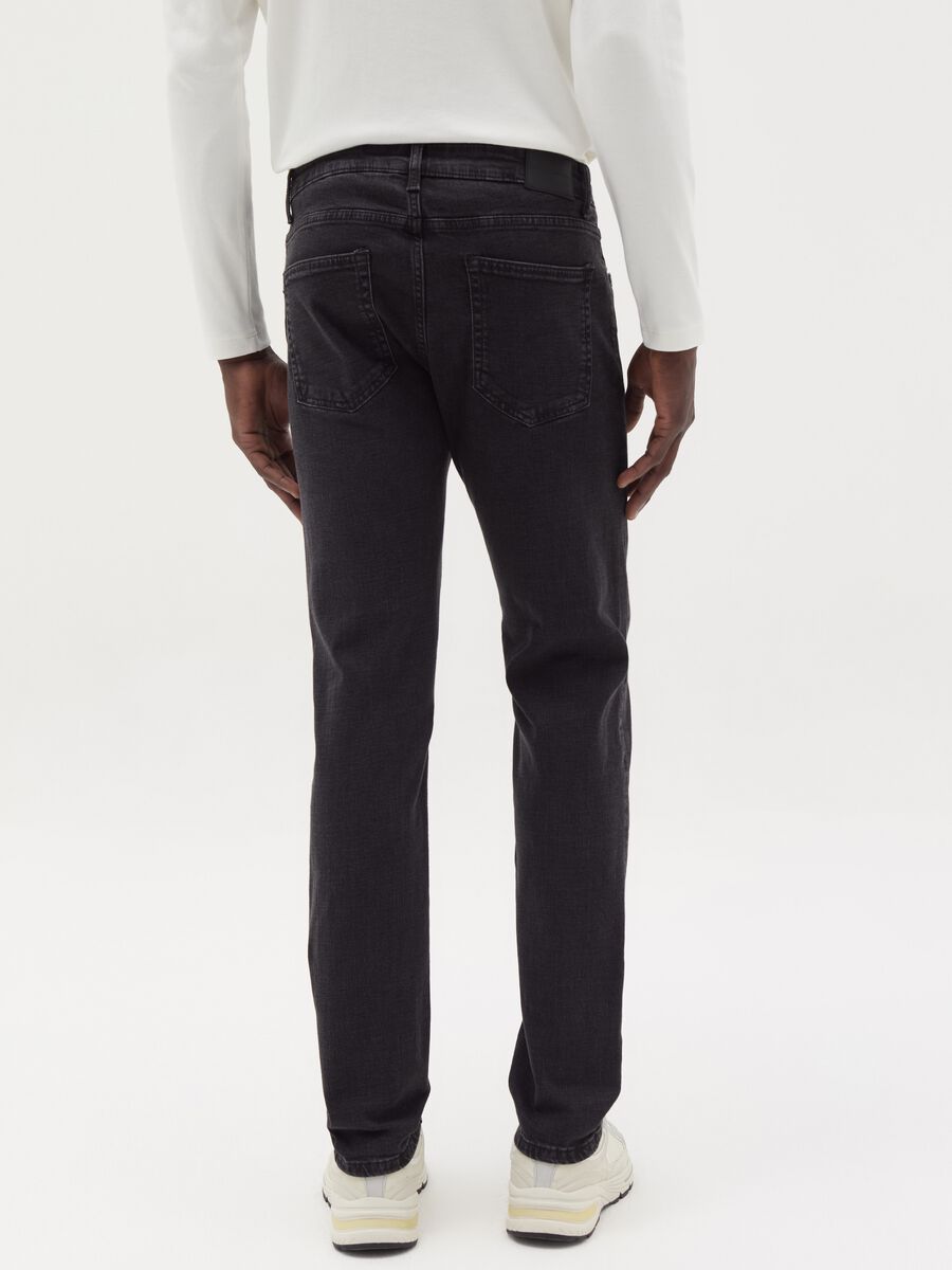 Slim-fit cross-hatch cotton jeans_2