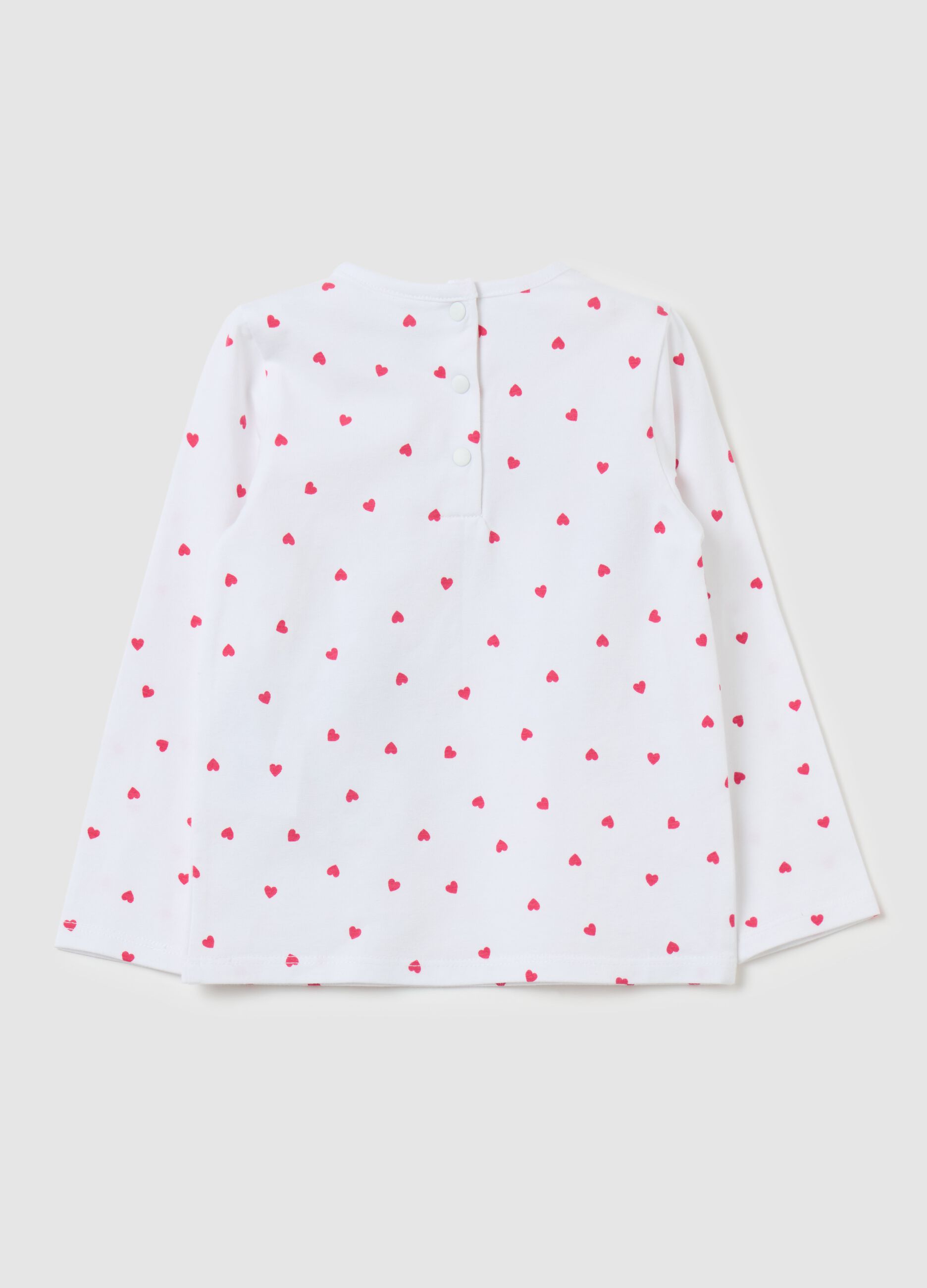 Long-sleeved T-shirt with Minnie and Mickey Mouse print