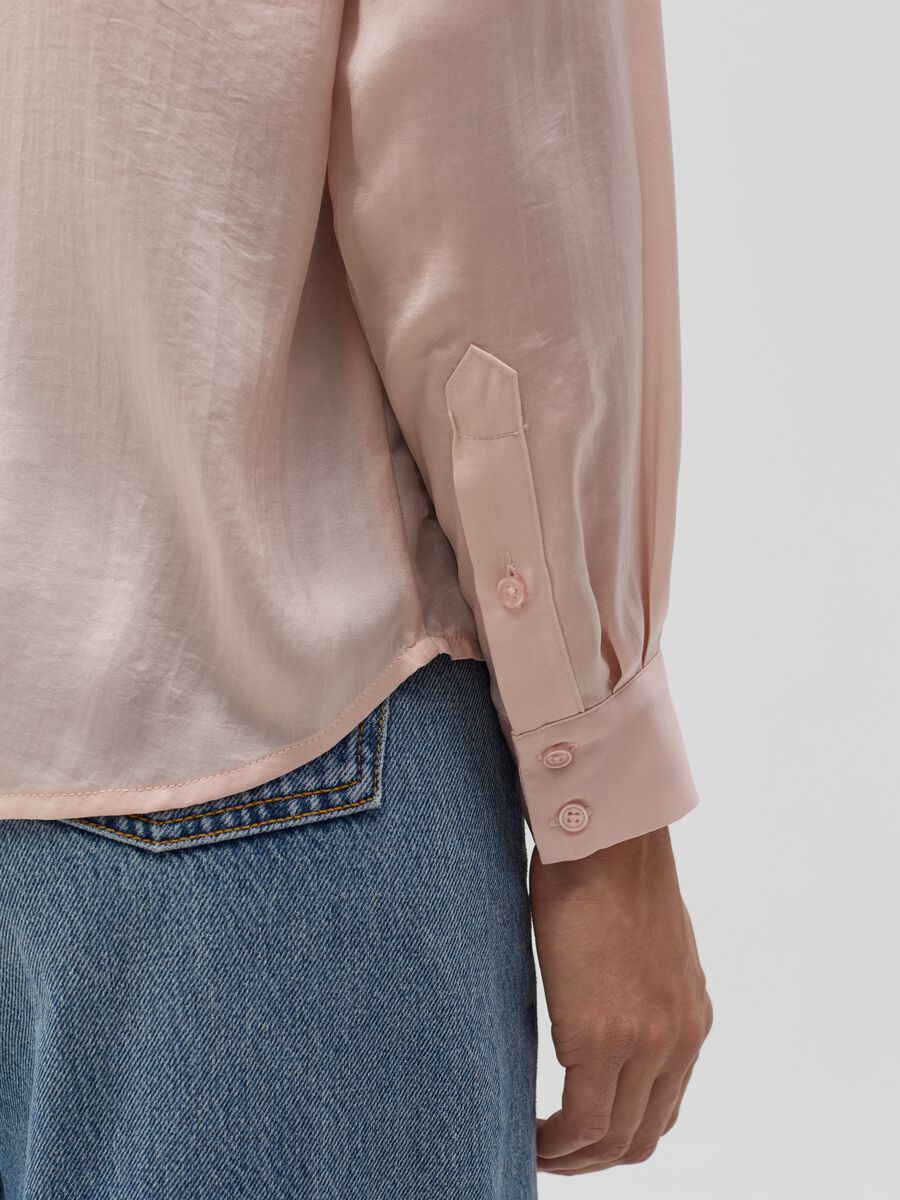 Solid colour satin shirt_5