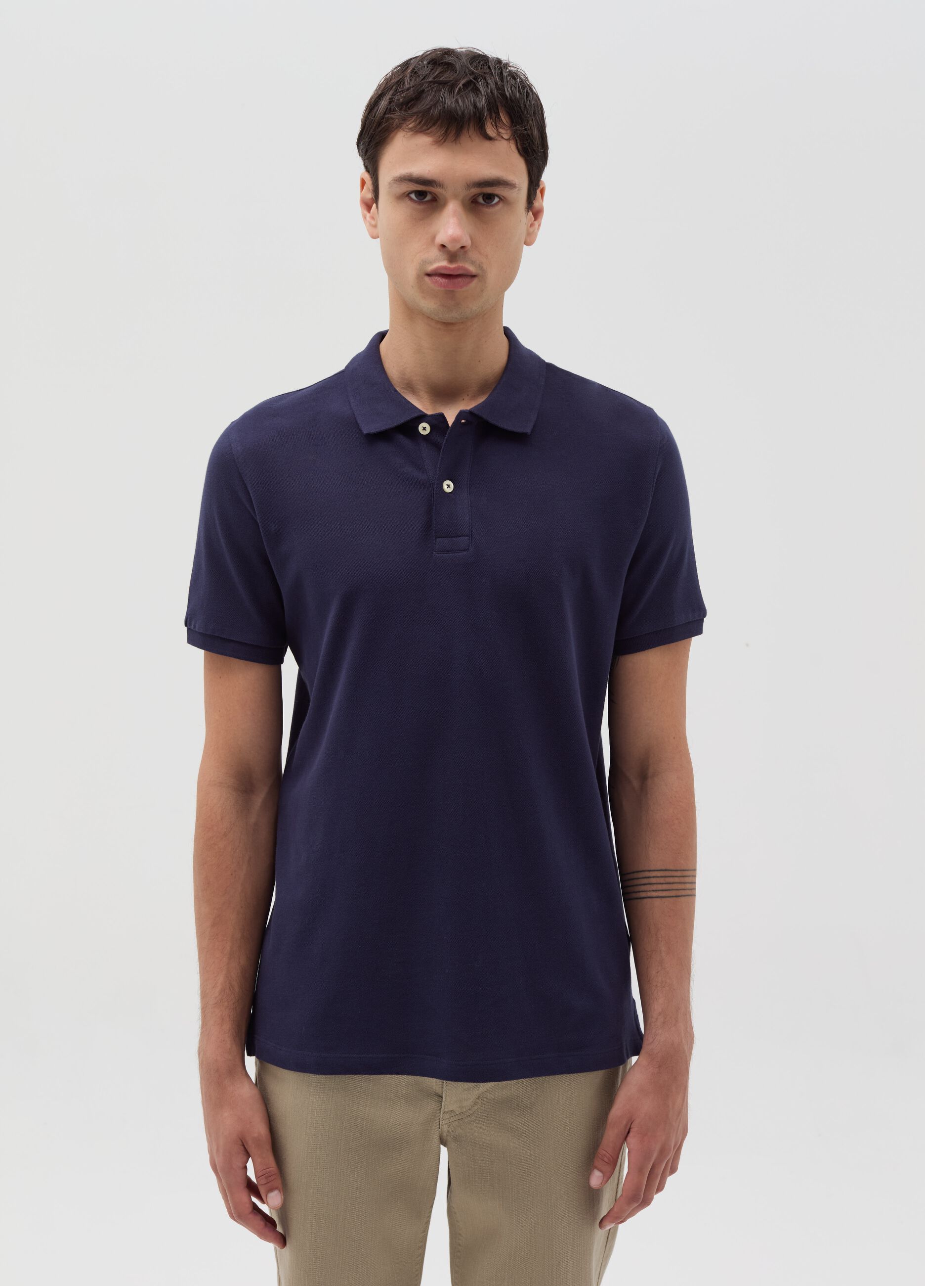 Cotton pique polo shirt