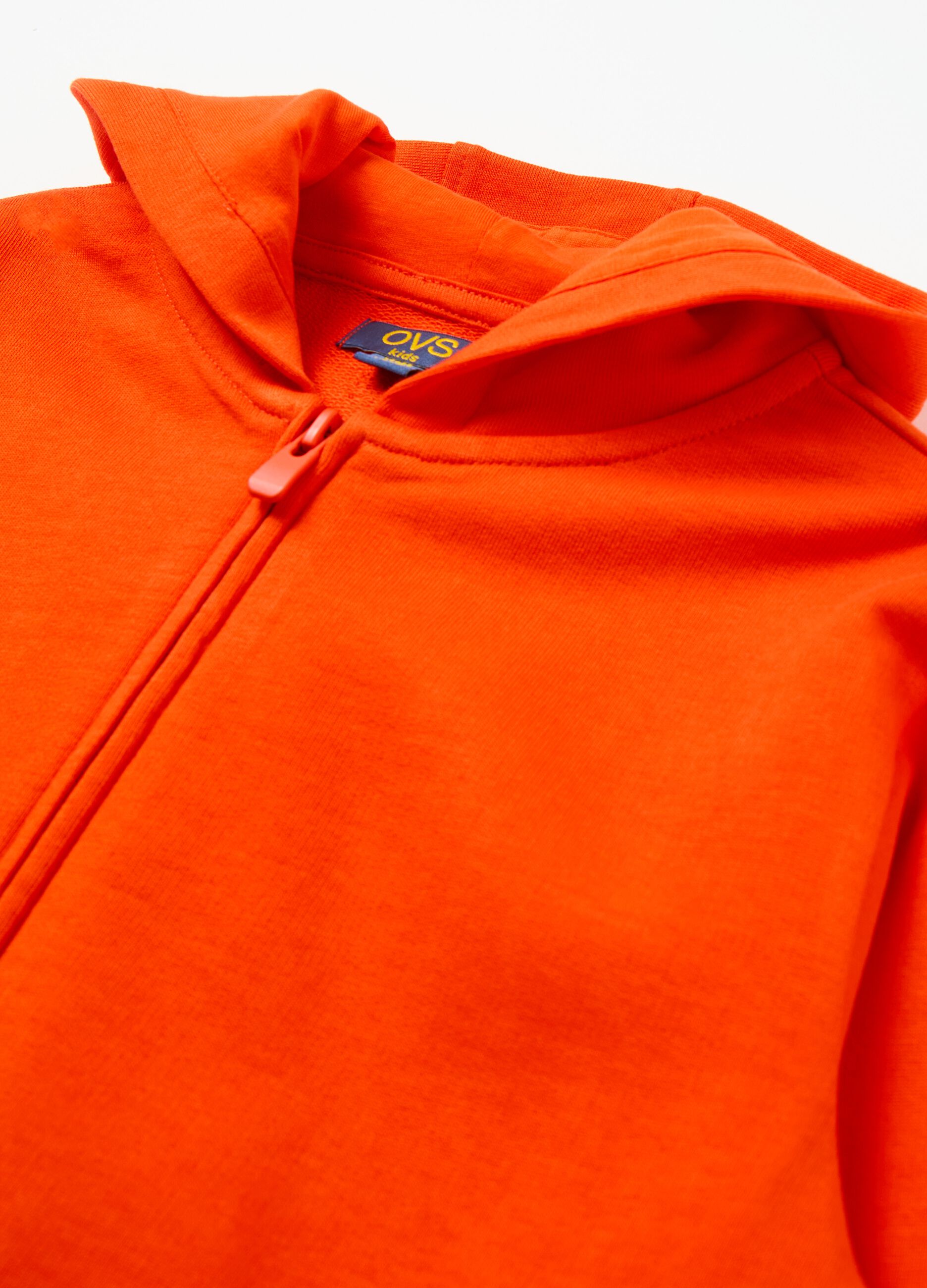 Full-zip sweatshirt in French terry with hood