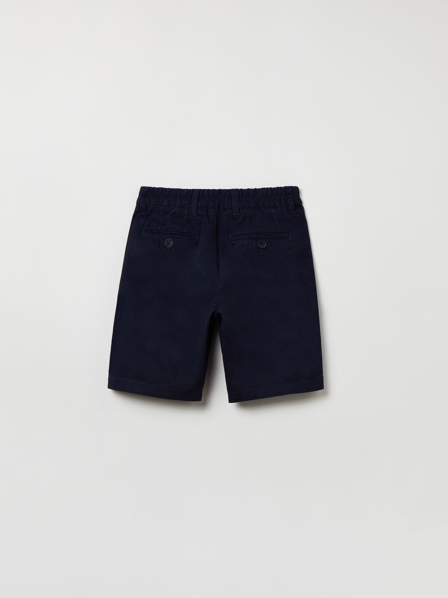 Chino Bermuda shorts in cotton with drawstring_1