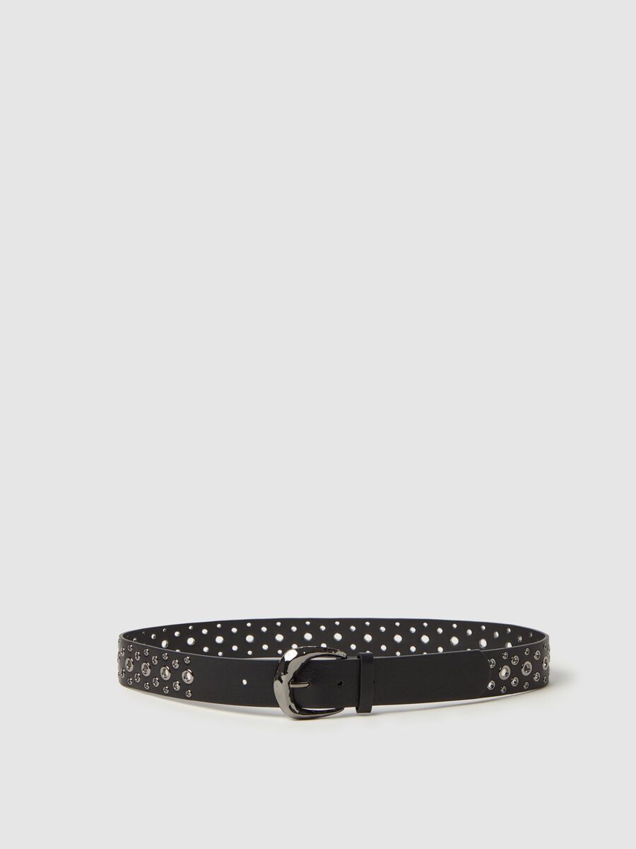 Belt with metal eyelets_0