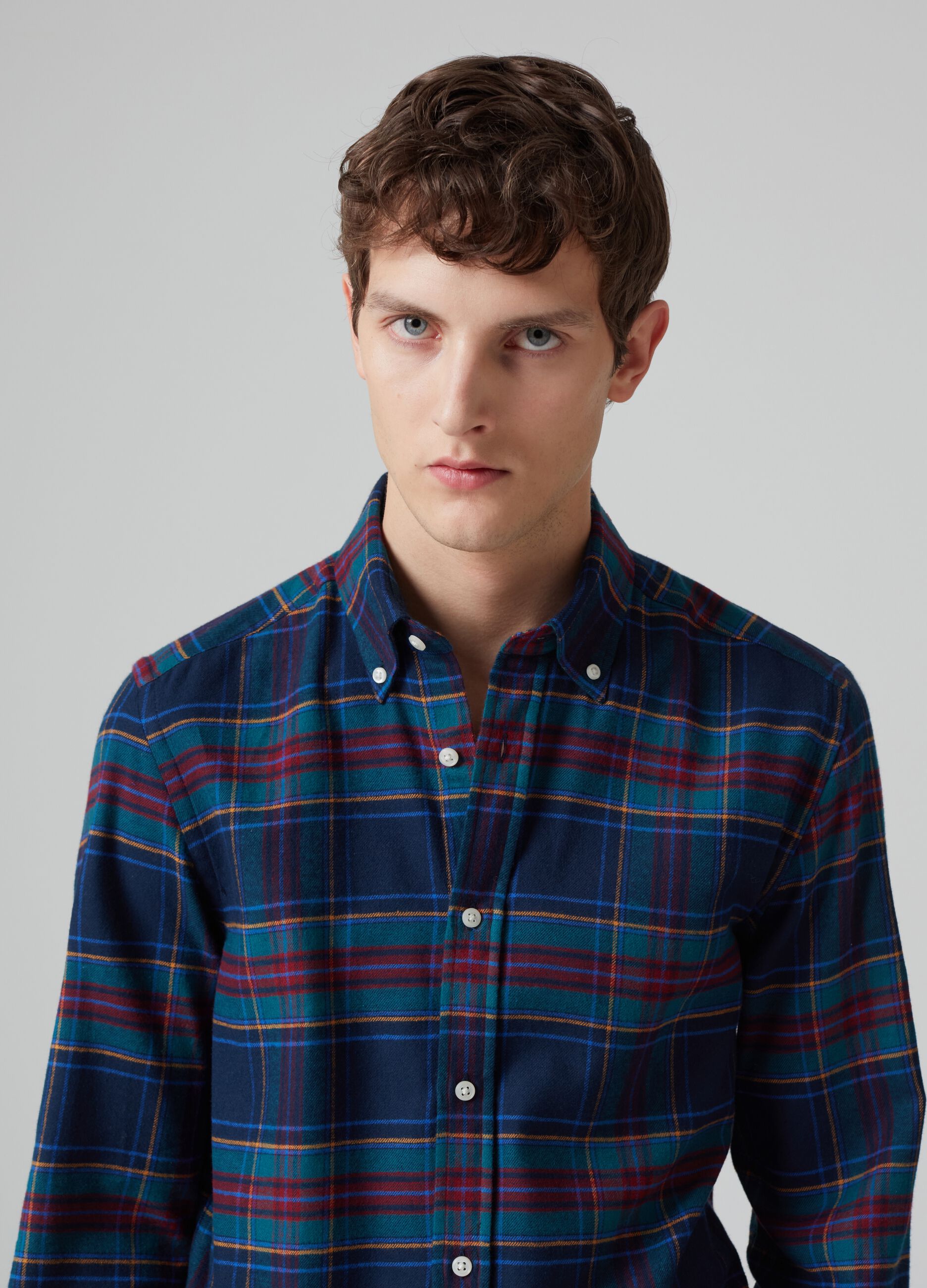 Flannel shirt with check pattern