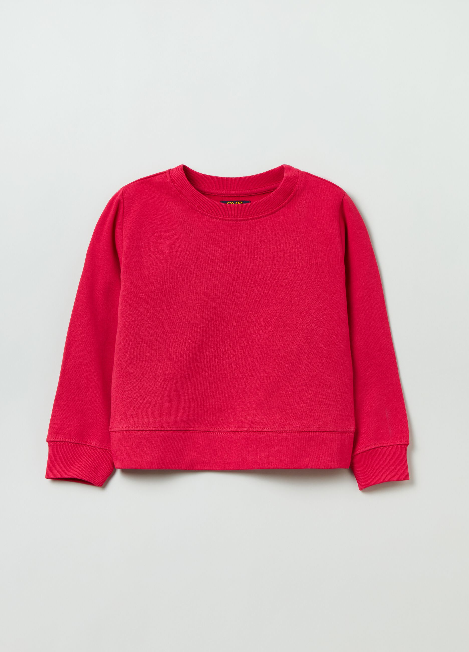 Solid colour cotton sweatshirt