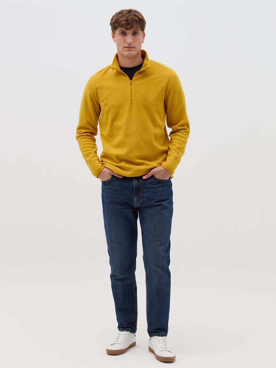 Half-zip sweatshirt in fleece_0