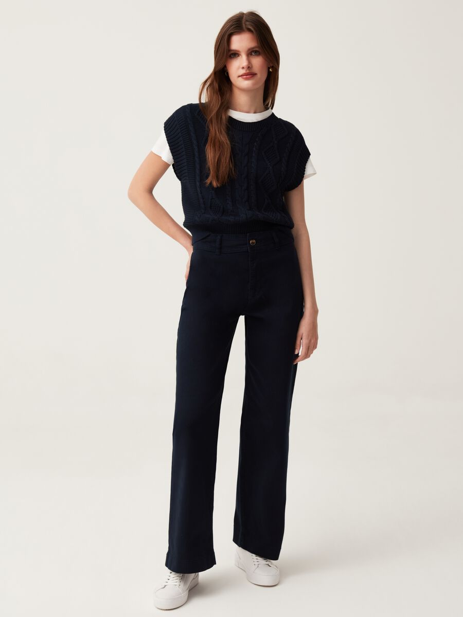 Women's high-waisted baggy trousers – Mimì Abbigliamento