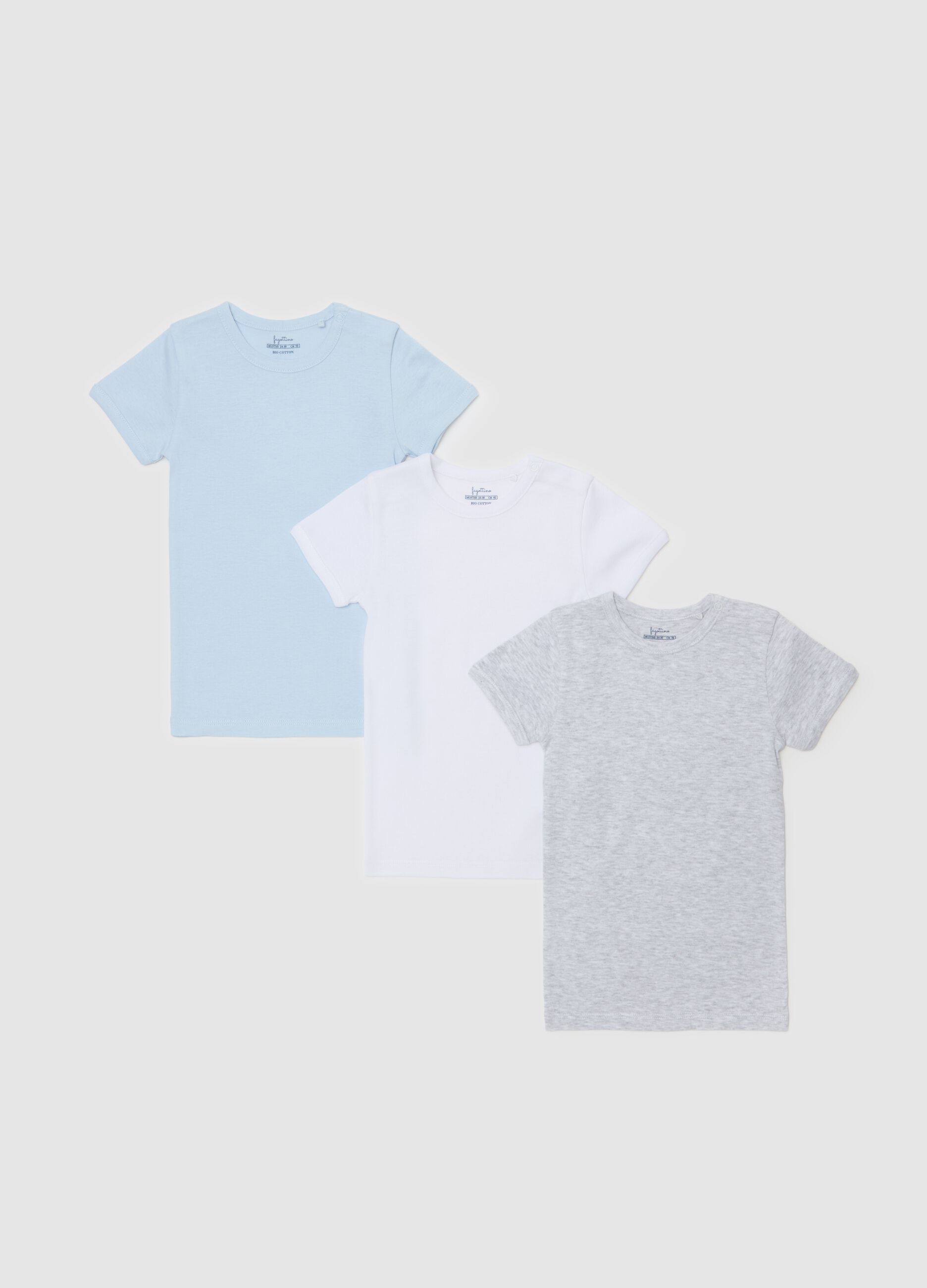 Tripack t-shirt intime in cotone bio