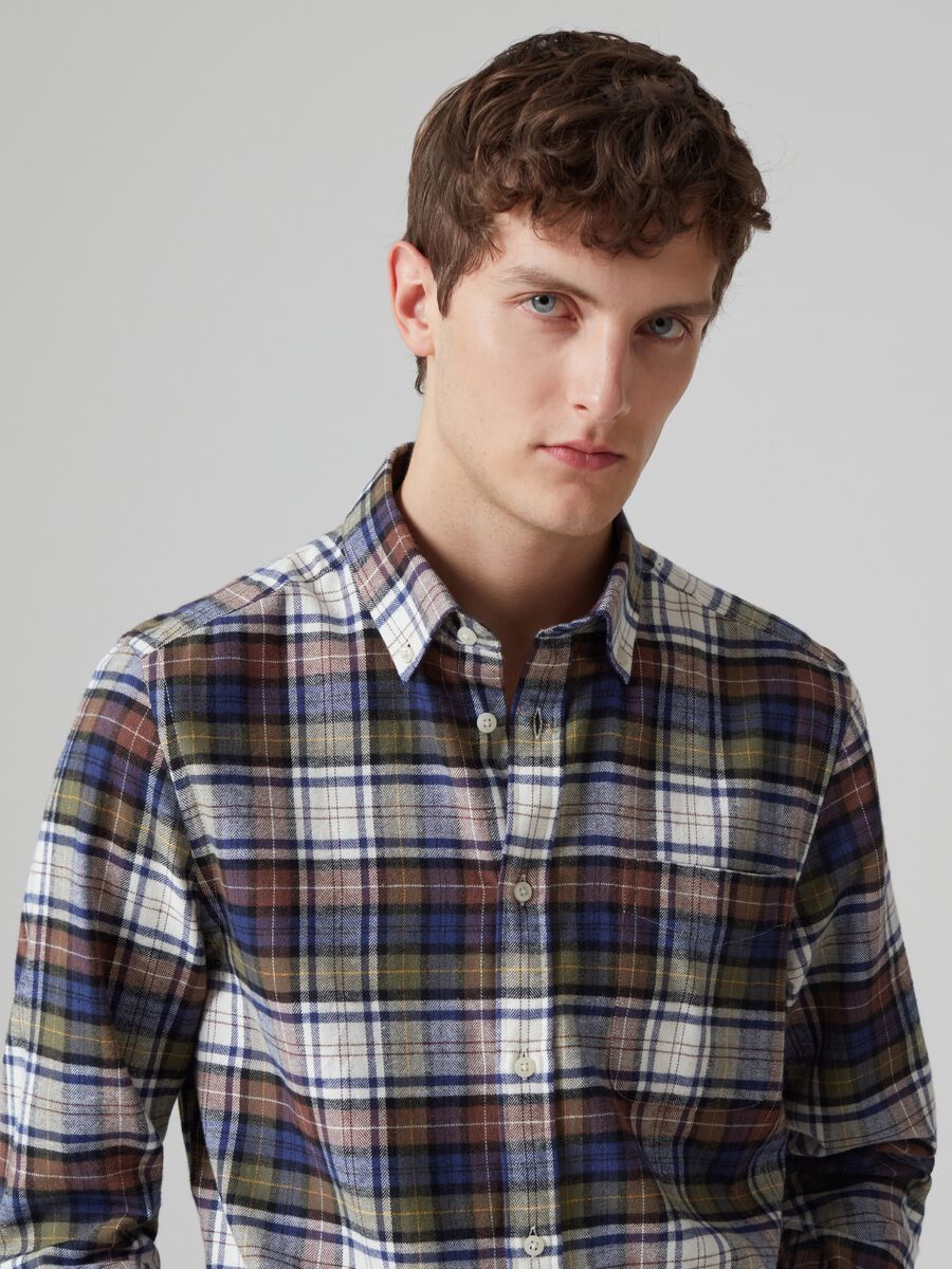 Chequered flannel shirt with pocket_1