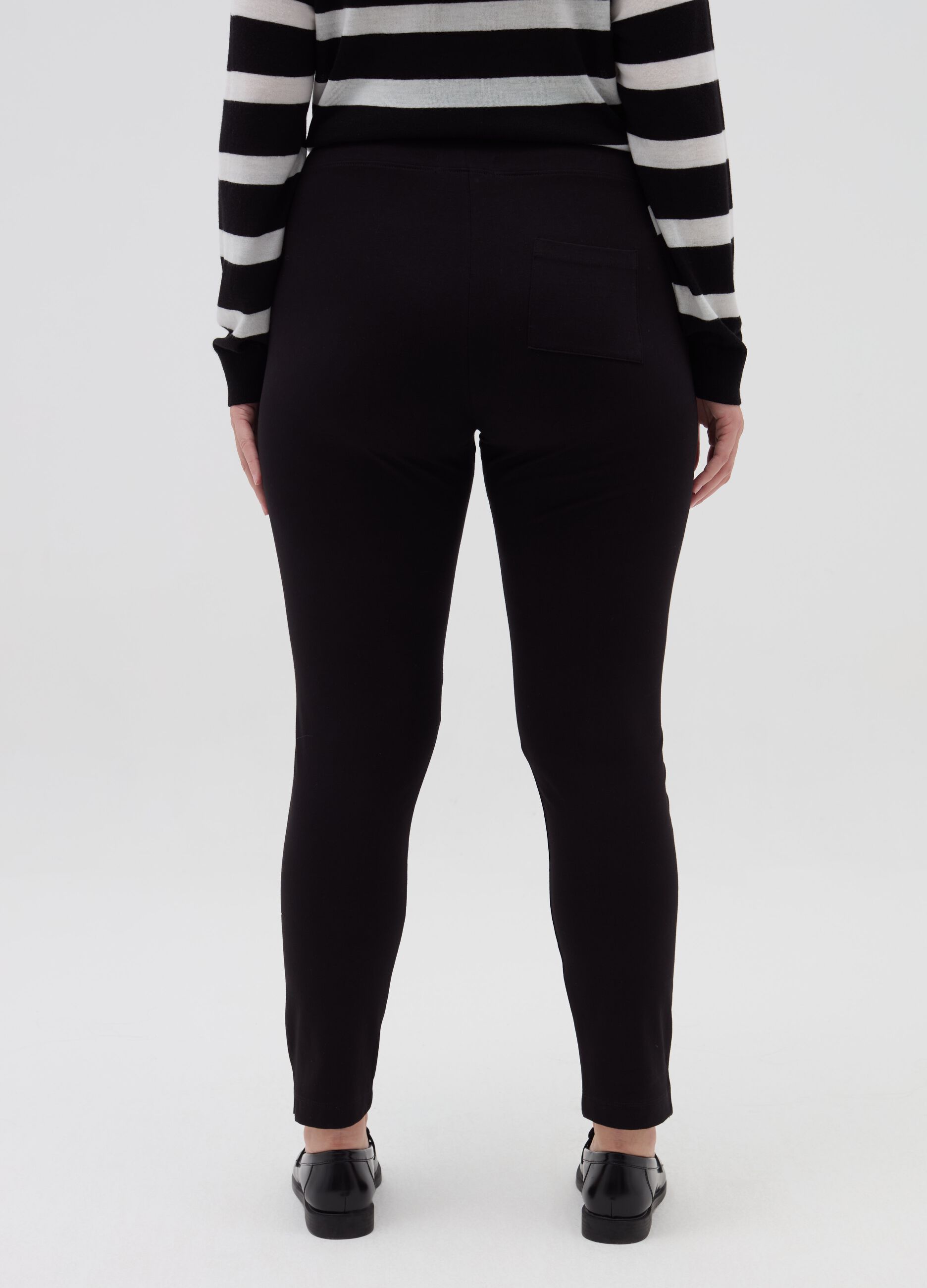 Curvy stretch cotton leggings