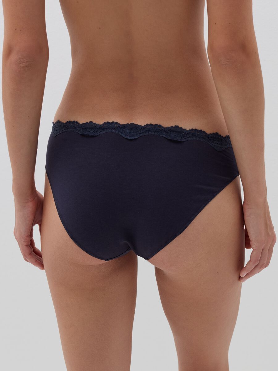 Briefs in organic cotton with lace trim_3