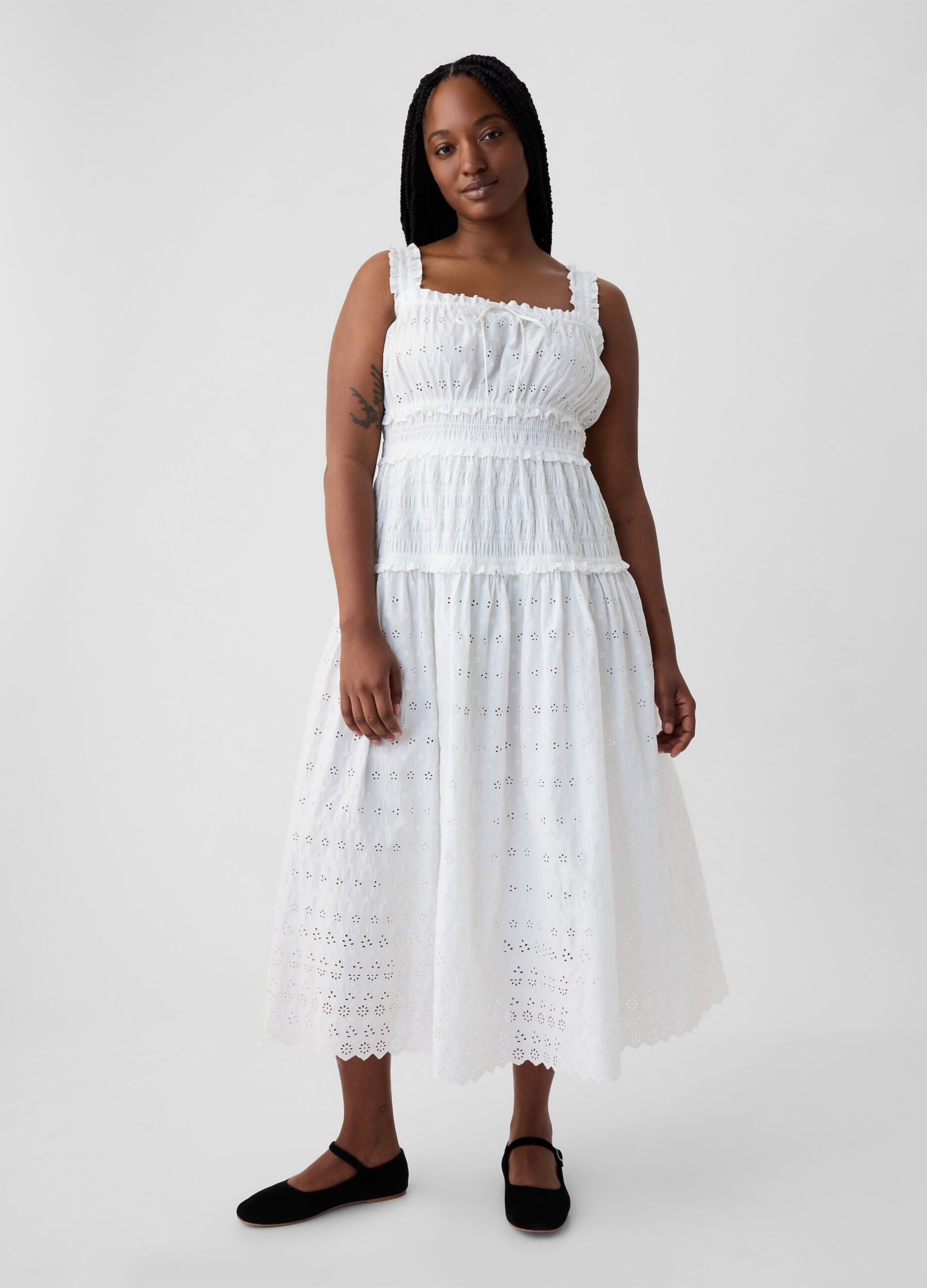 GAP for DÔEN midi dress in broderie anglaise