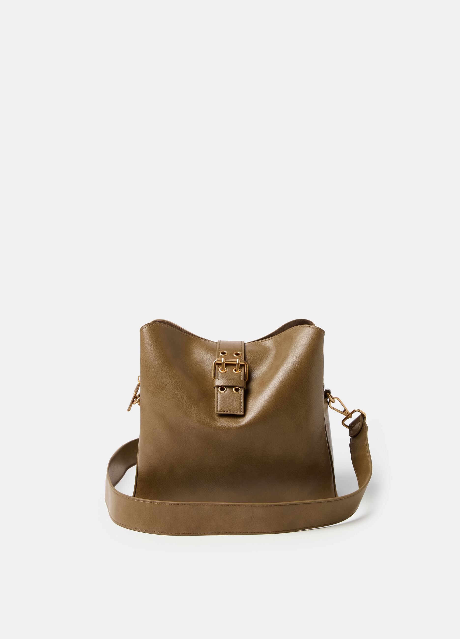 Bucket bag with external pockets