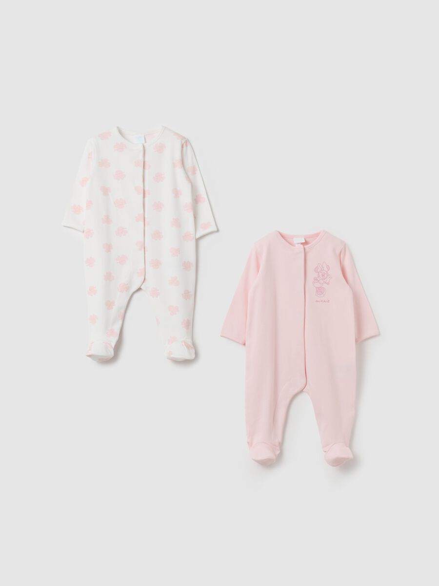 Two-pack onesie in cotton with Minnie Mouse print_0