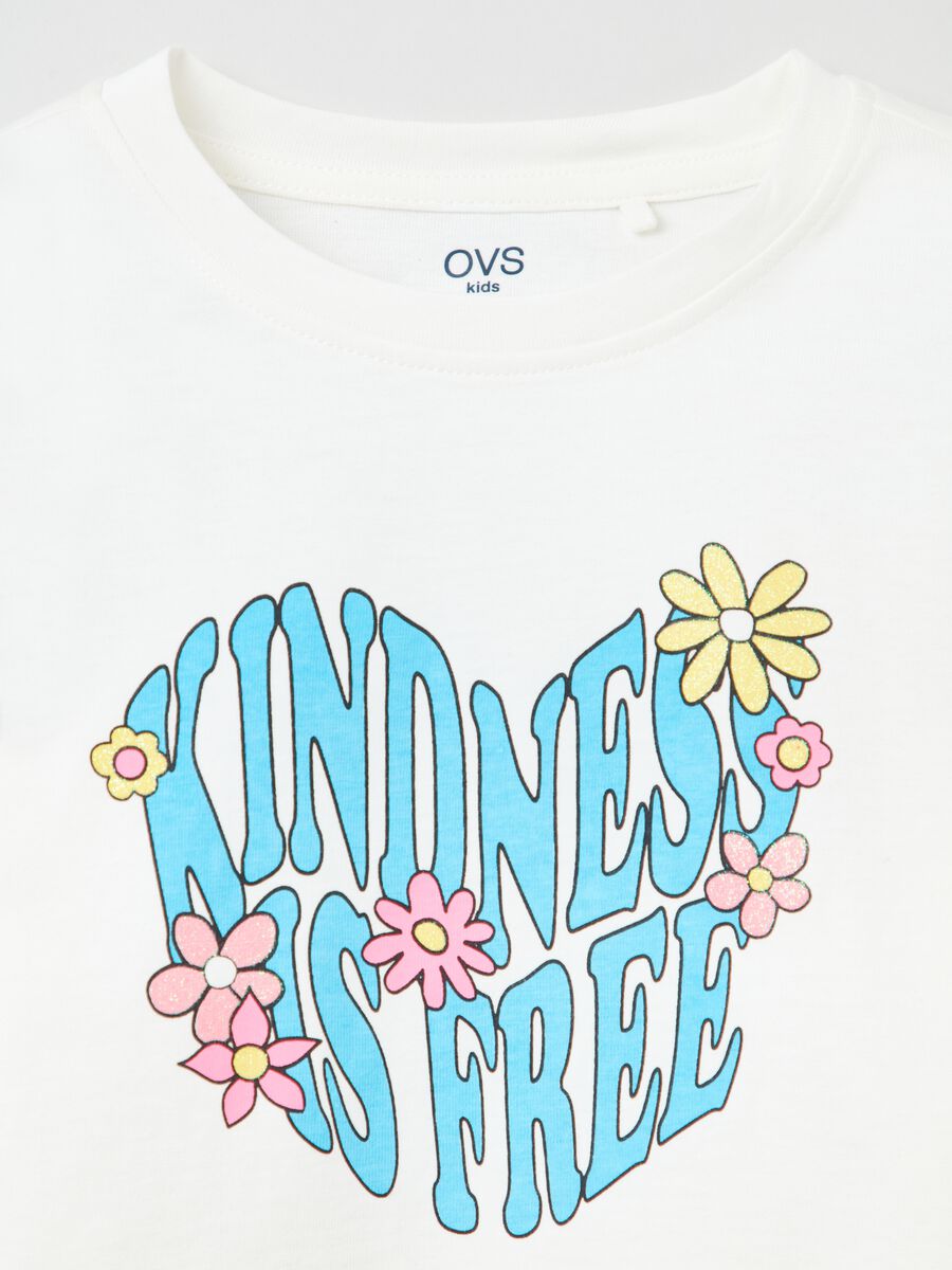 Long-sleeved T-shirt with flower print_1