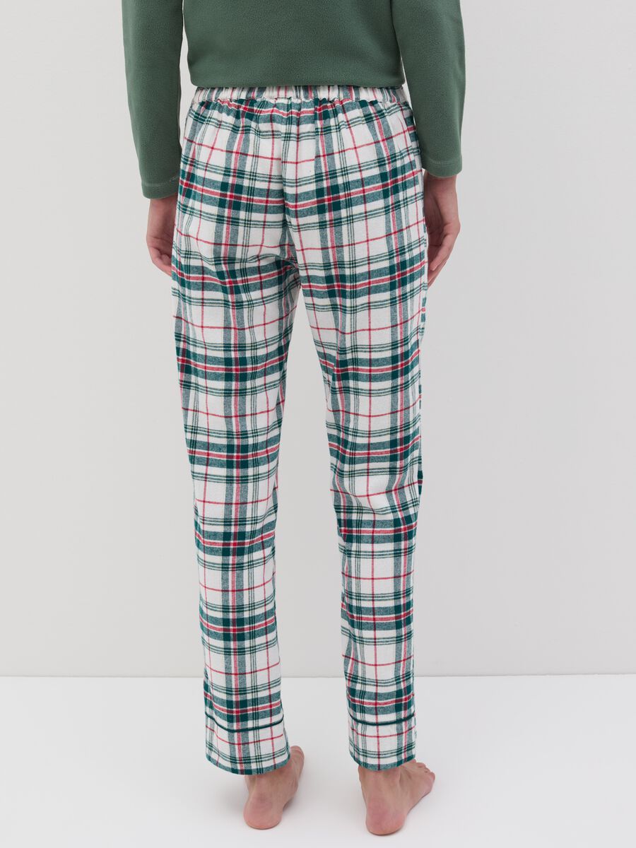 Check flannel pyjama bottoms with lurex_3