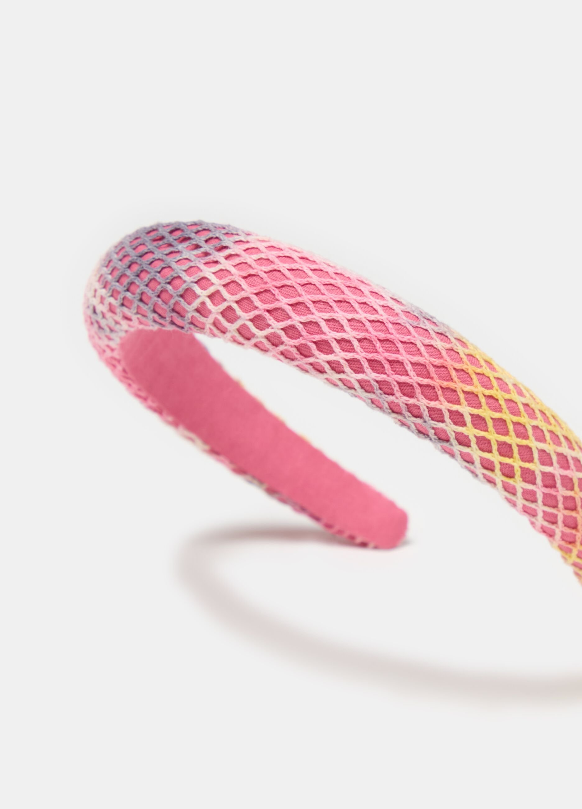 Alice band with mesh application