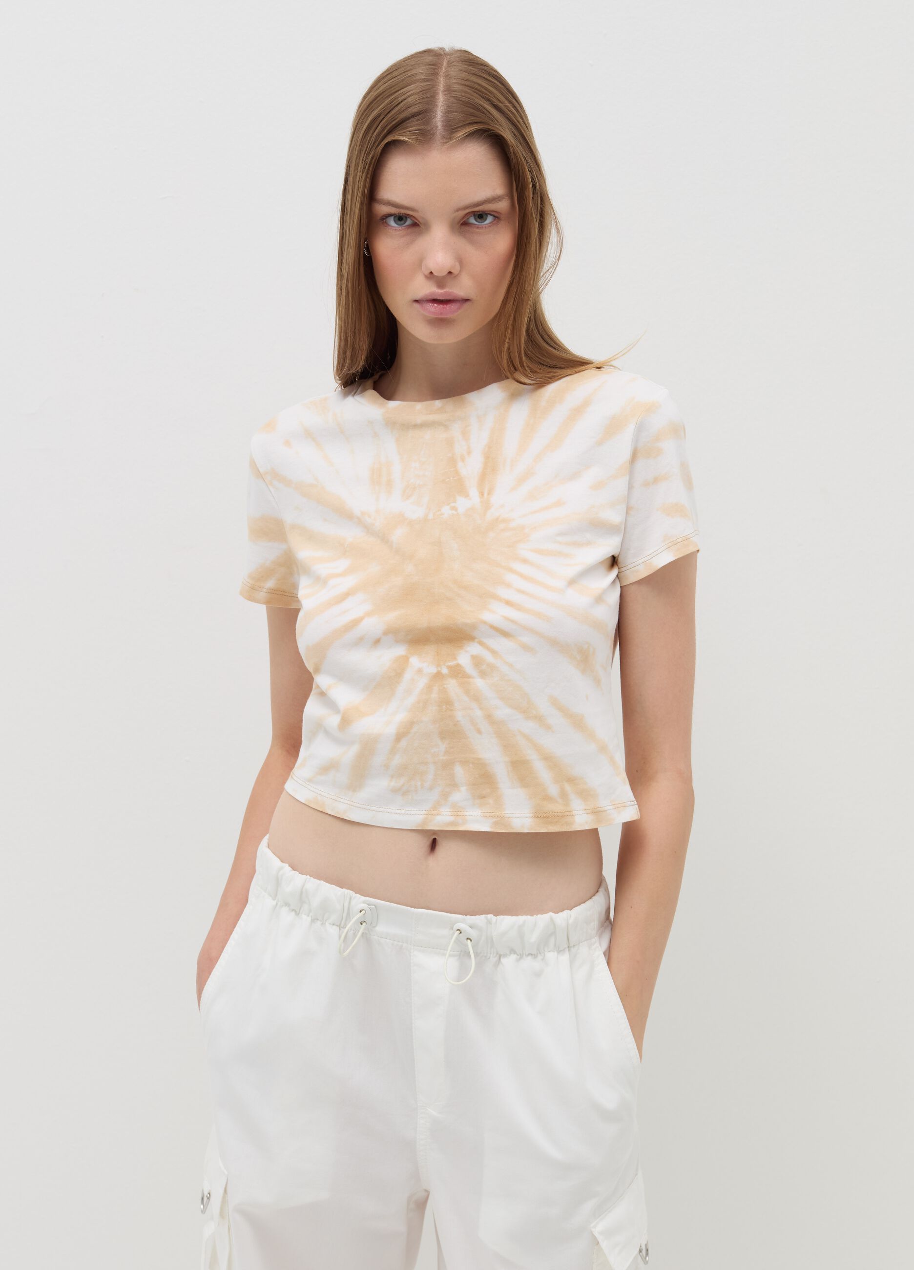 Crop T-shirt in cotton