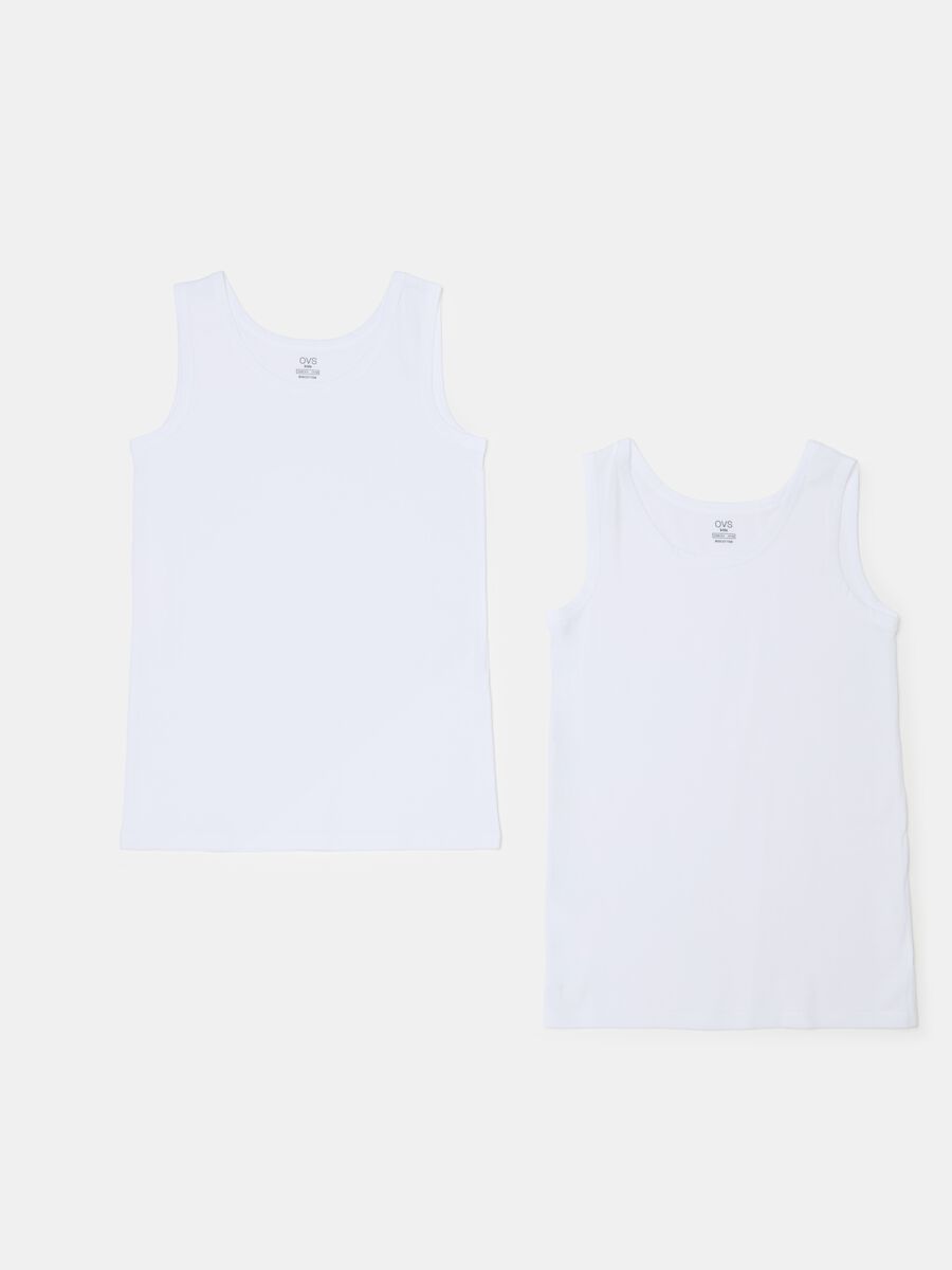 Two-pack jersey racerback vests with round neck_0