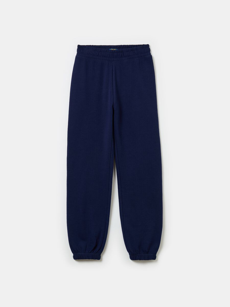 Fleece joggers with elasticated edging_3