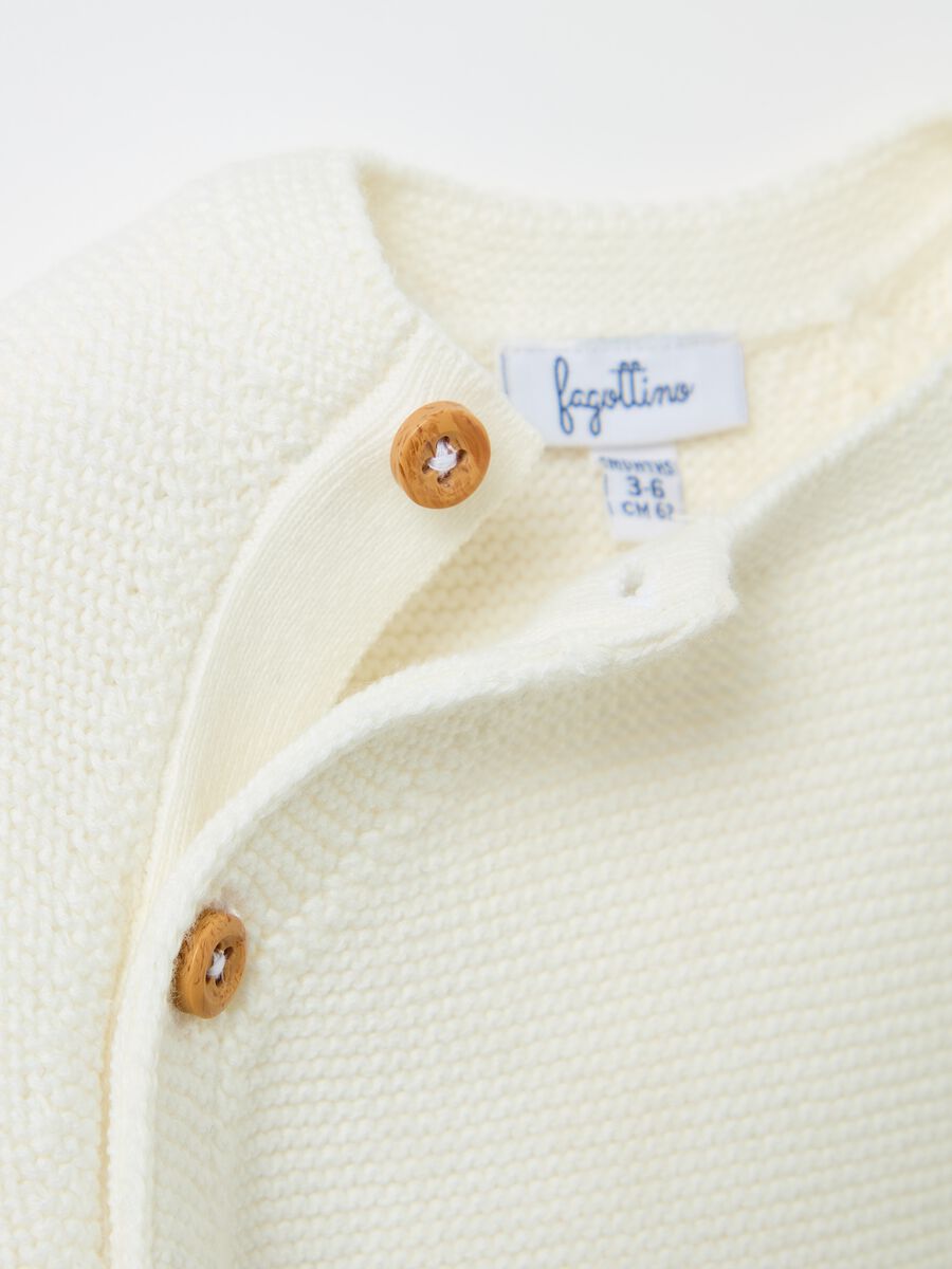 Knitted cardigan in organic cotton with pocket_2