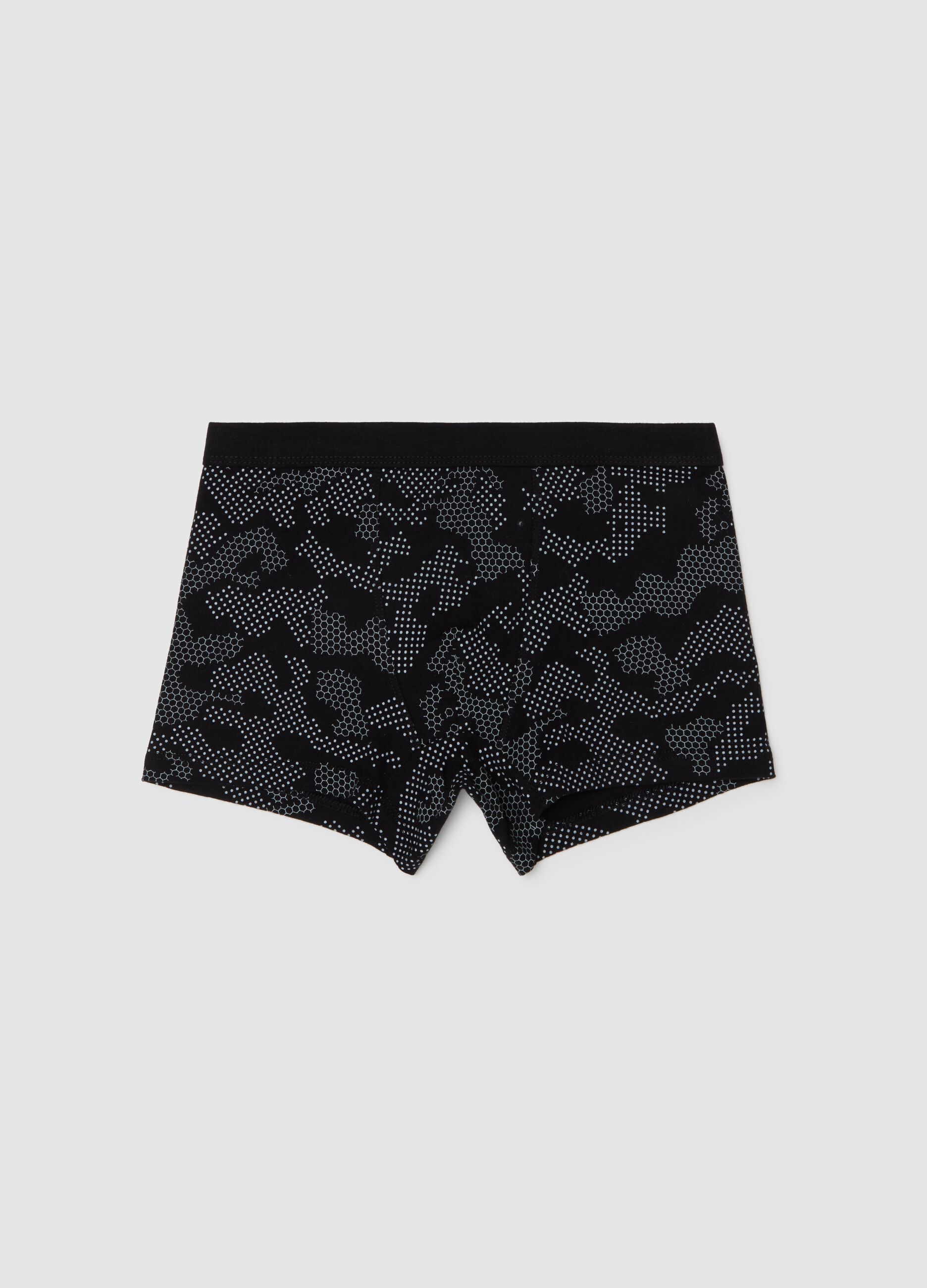 Organic cotton boxer shorts with print