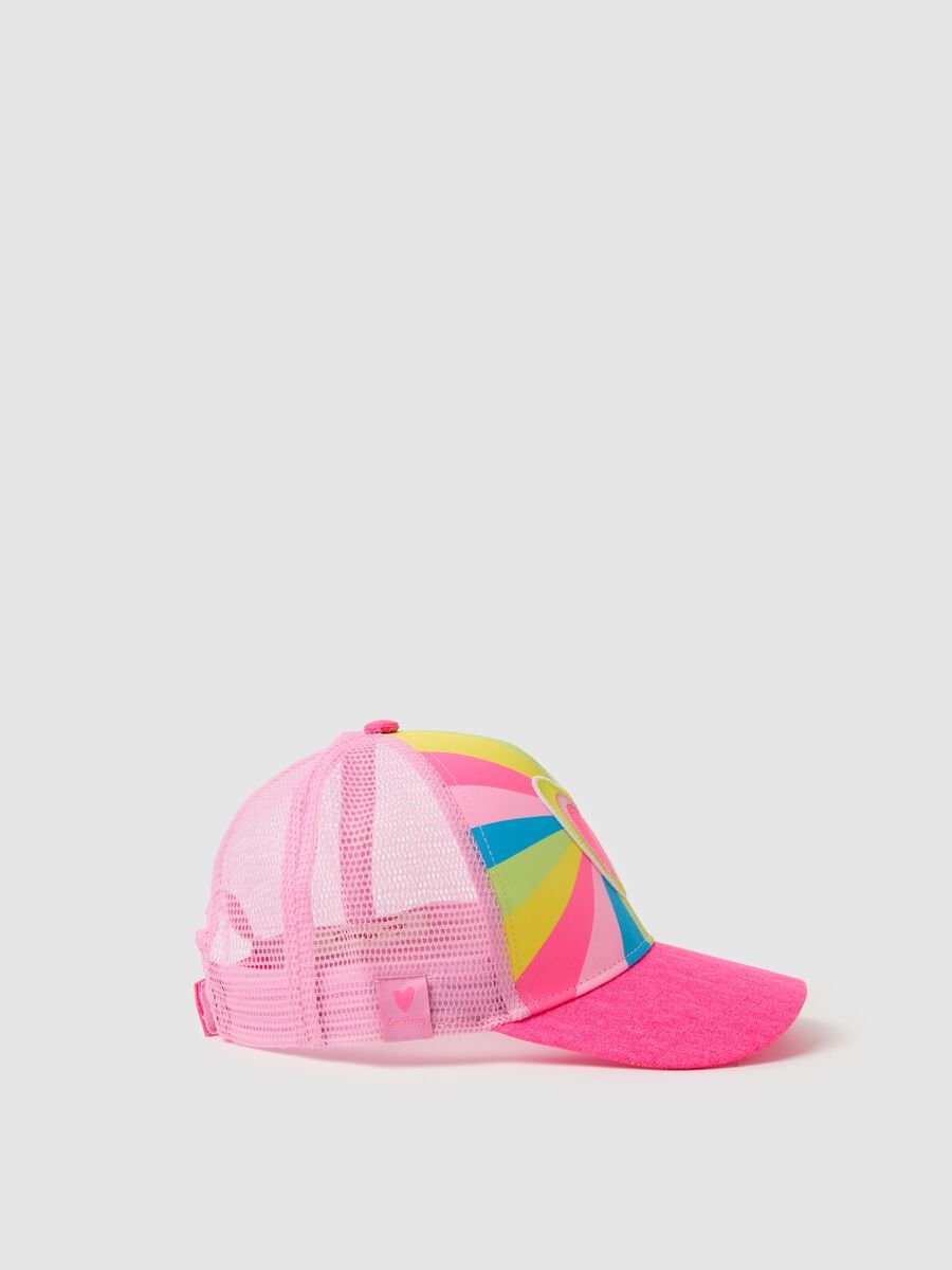 Baseball cap with multicoloured heart_1