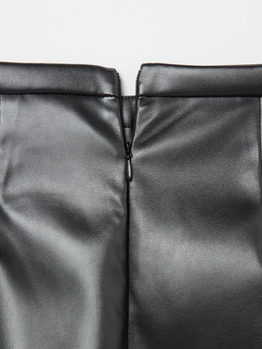 Glossy-effect midi skirt_5