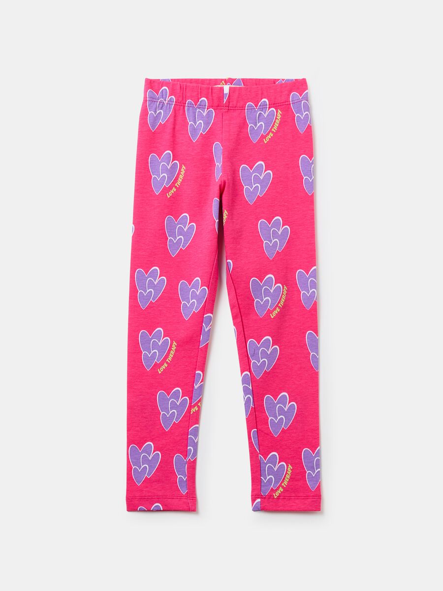 Leggings with all-over hearts print_0