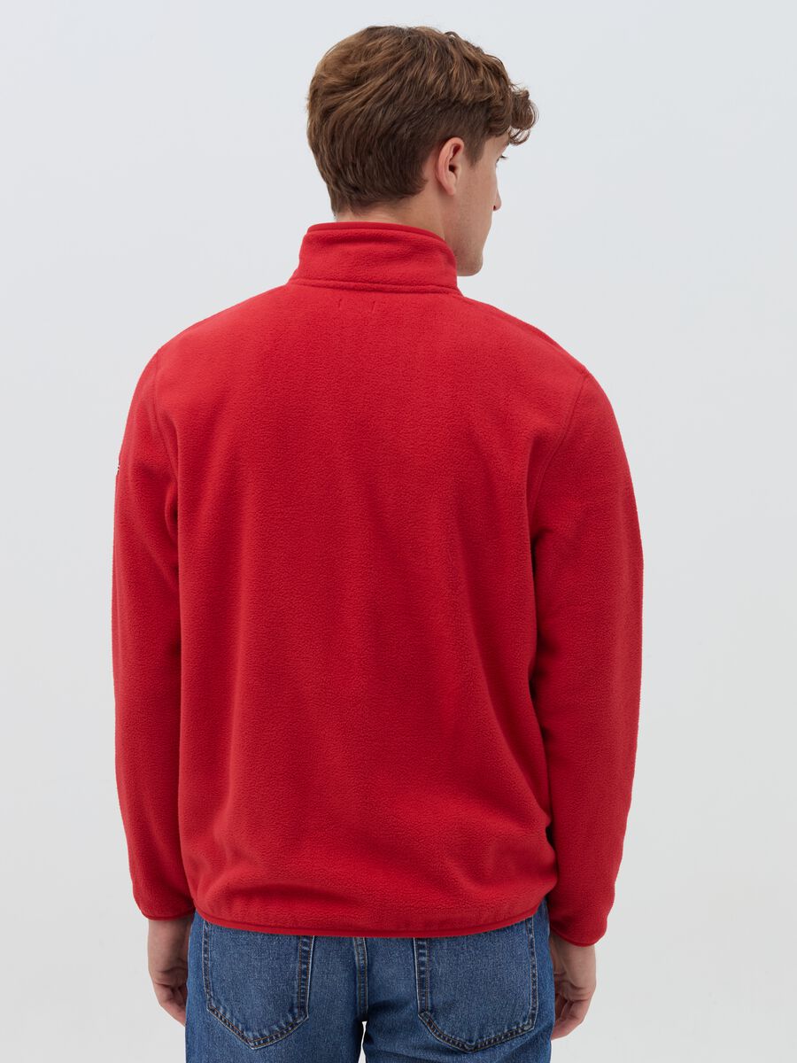 Full-zip sweatshirt in fleece with patch_2