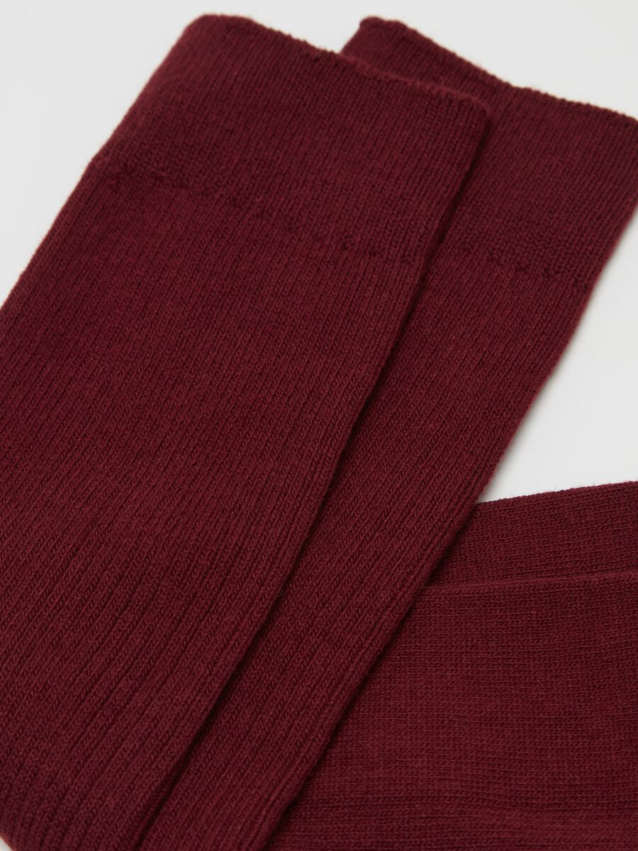 Stretch midi socks with ribbing_1