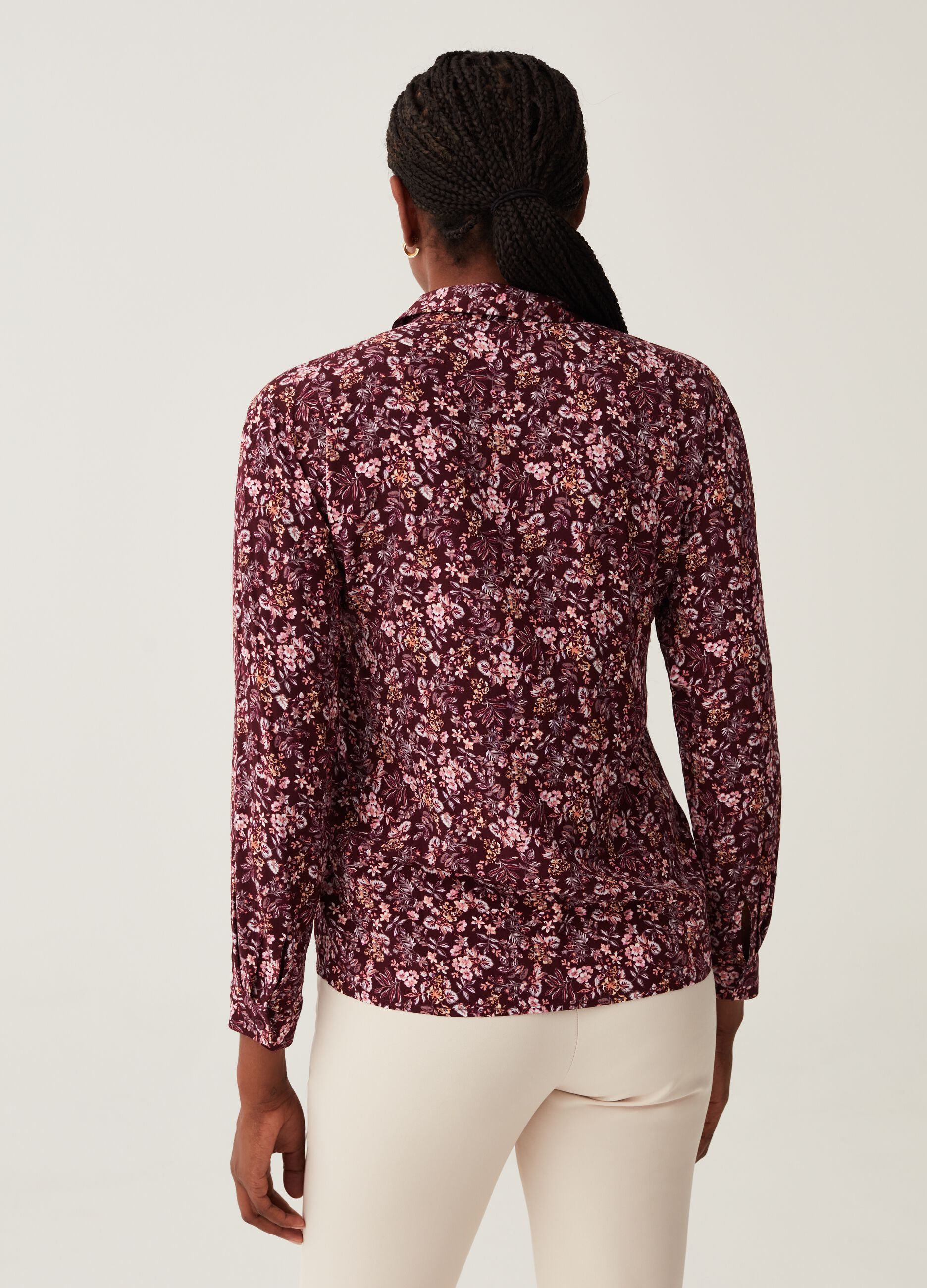 Viscose blouse with dart