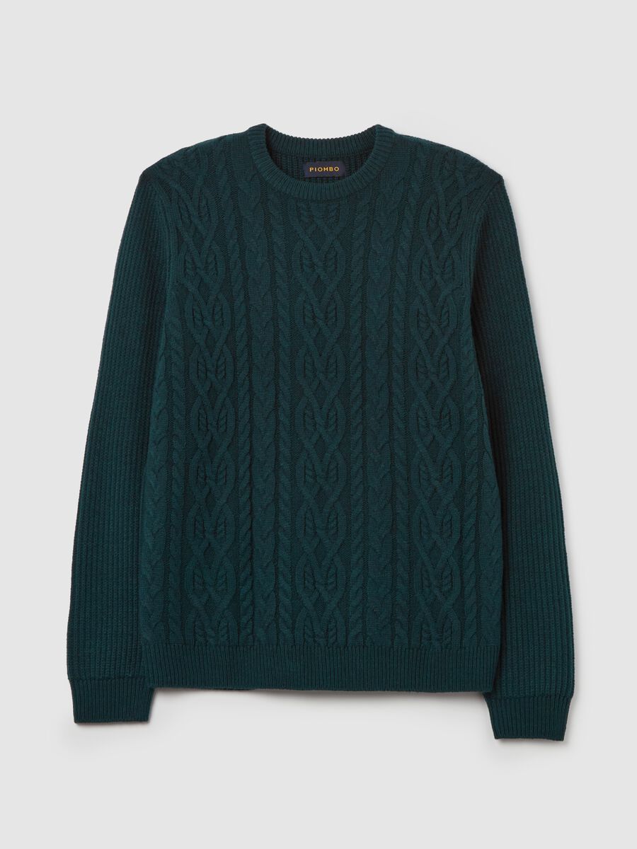 Pullover with cable-knit design_4