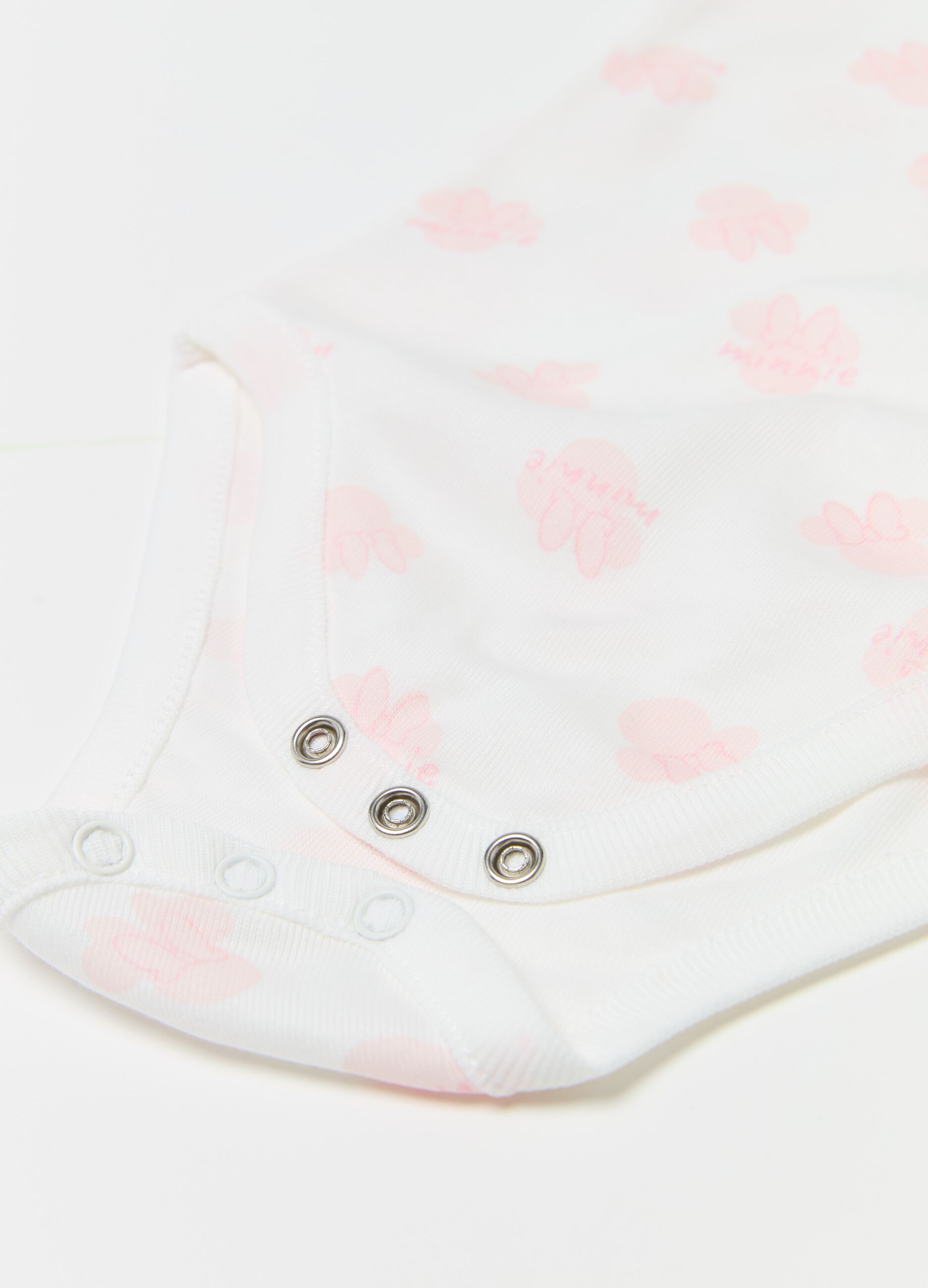 Two-pack short-sleeved bodysuits with Minnie Mouse print