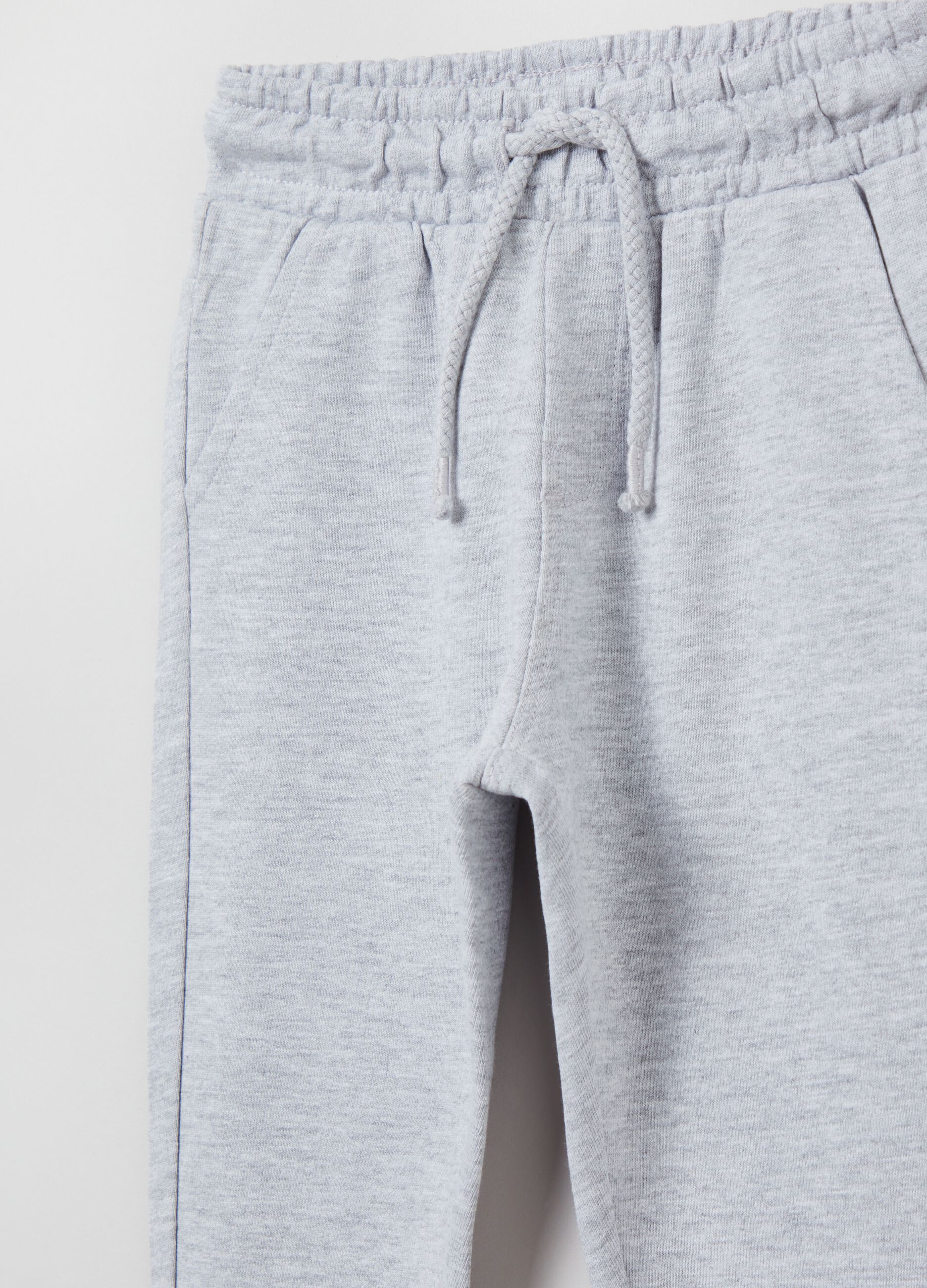 Plush joggers with drawstring