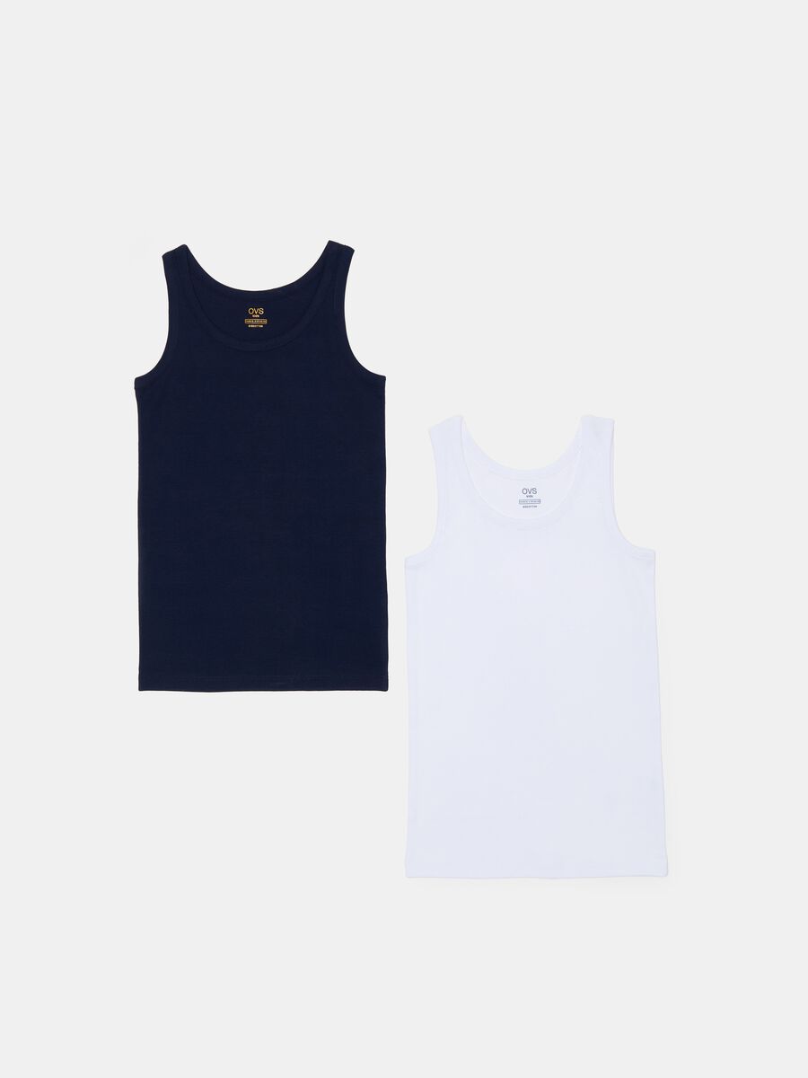 Two-pack racerback vests with ribbed edging_0