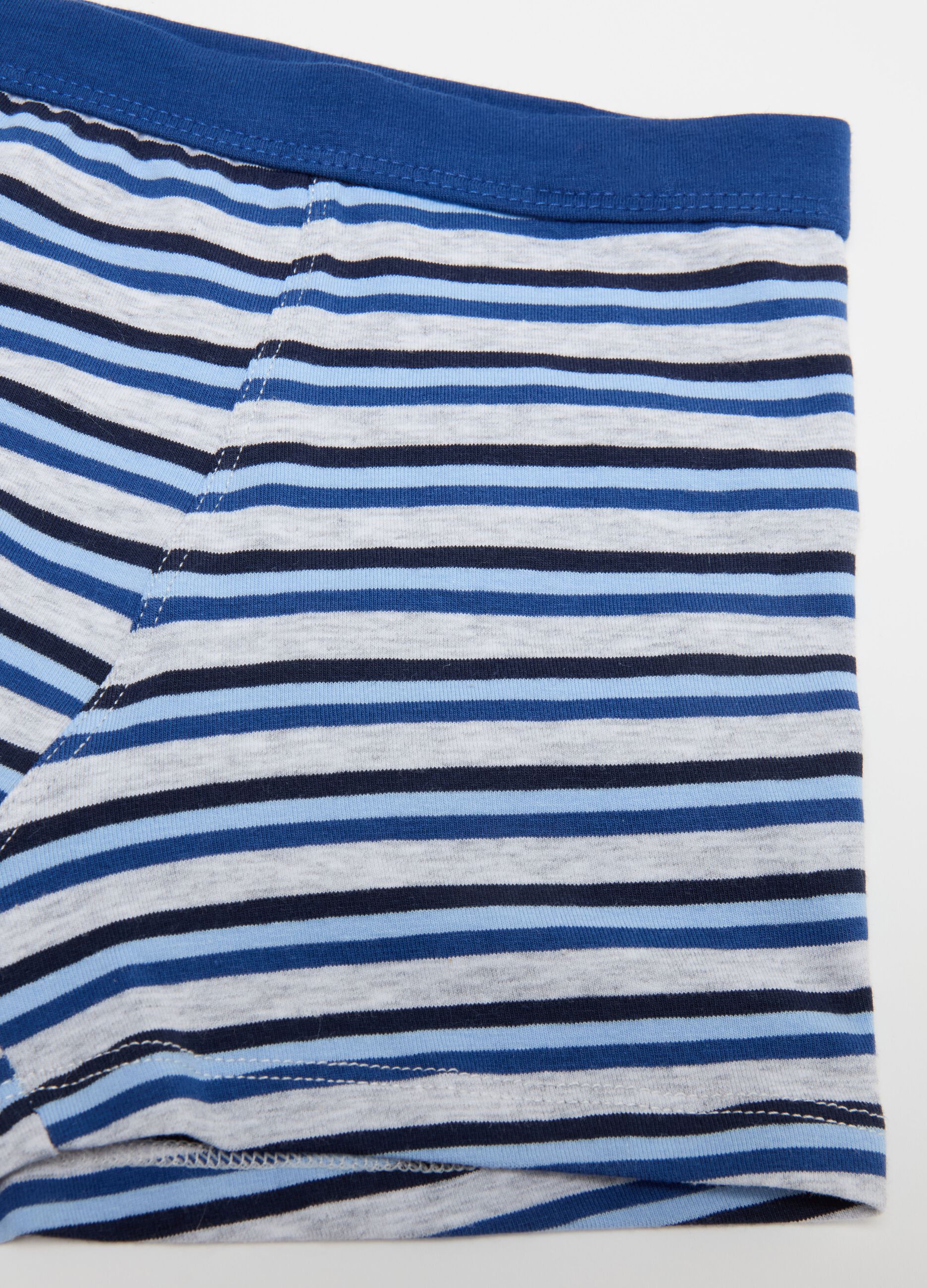 Striped organic cotton boxer shorts