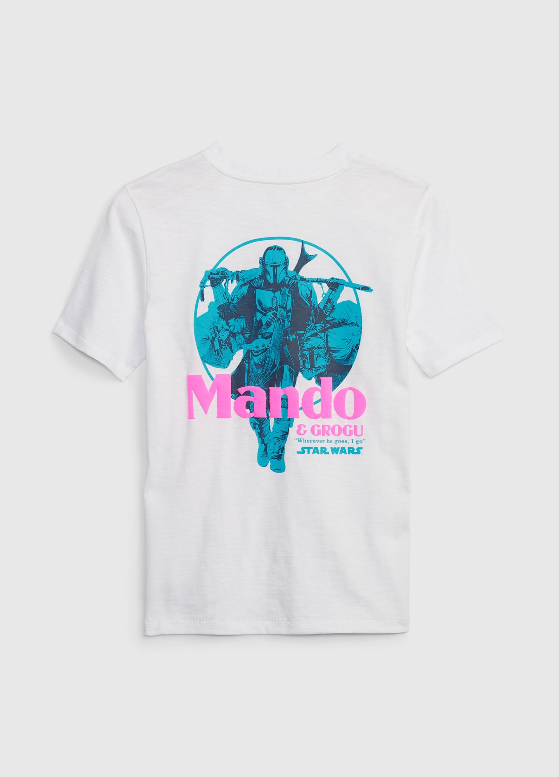 T-shirt with Star Wars The Mandalorian print
