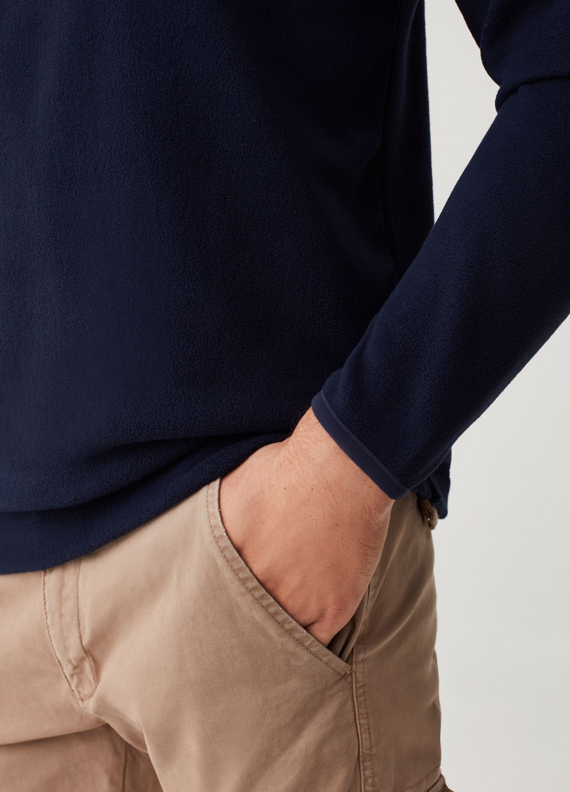 Half-zip sweatshirt in fleece