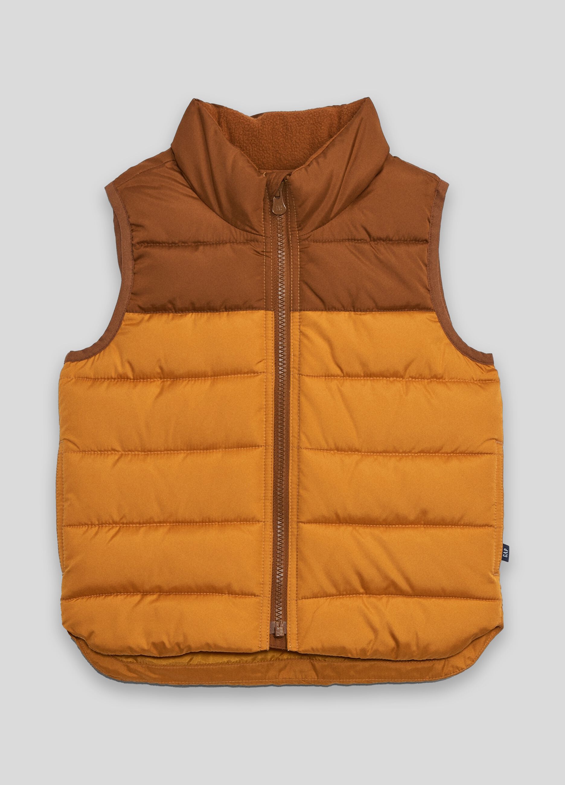 GAP Teen Boy's Brown/Yellow Quilted two-tone gilet | OVS