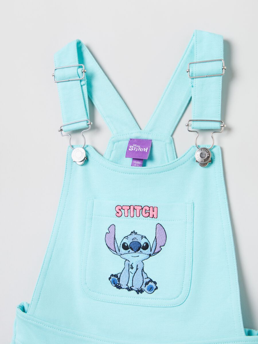 Short dungarees with Disney Stitch patch_2