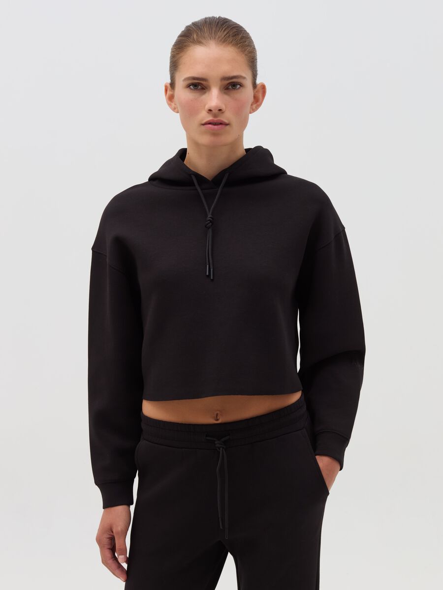 Crop sweatshirt with hood_1